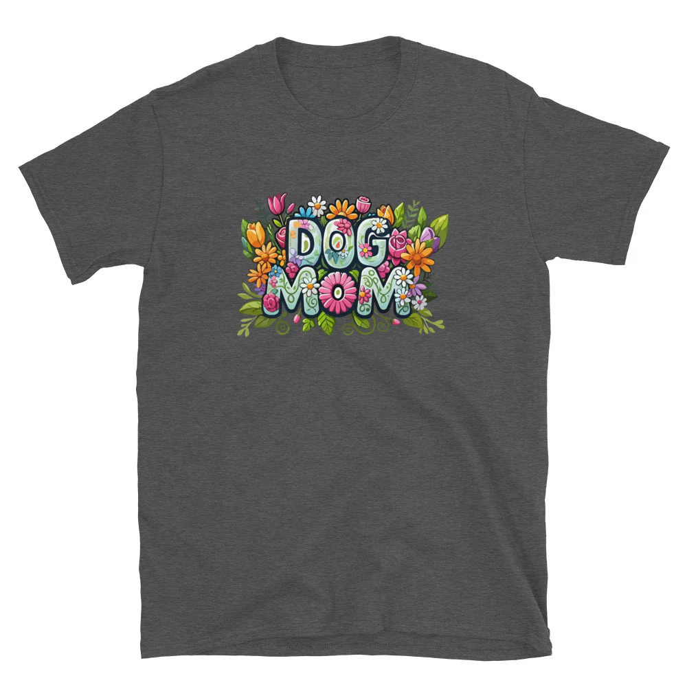 Dog Mom Flower Fun T-Shirt - Image 5