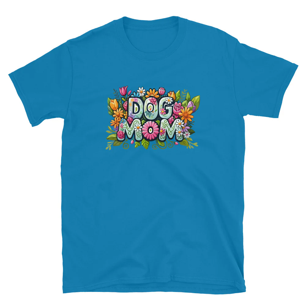 Dog Mom Flower Fun T-Shirt - Image 6