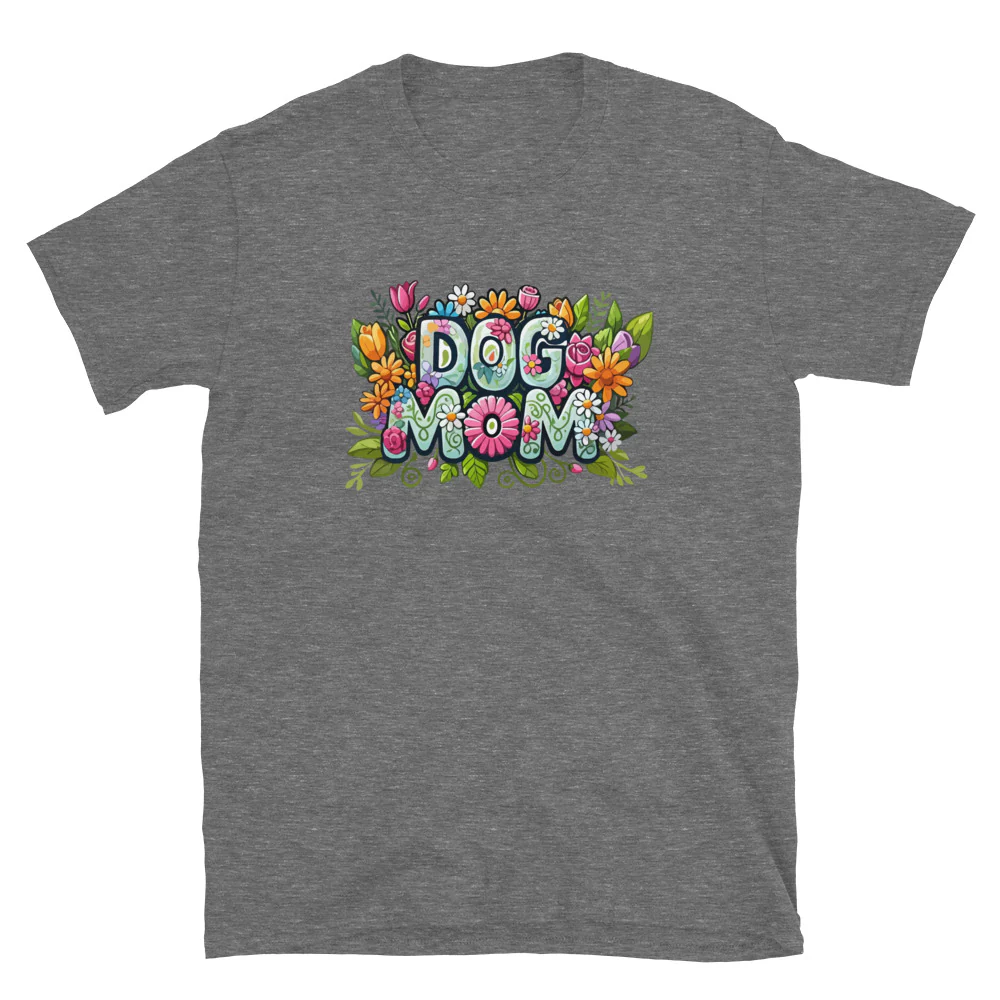 Dog Mom Flower Fun T-Shirt - Image 7