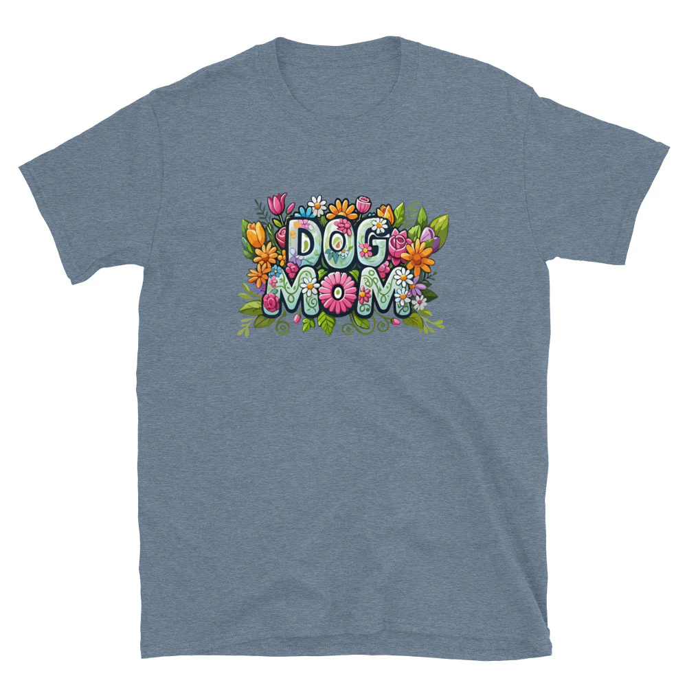 Dog Mom Flower Fun T-Shirt - Image 8