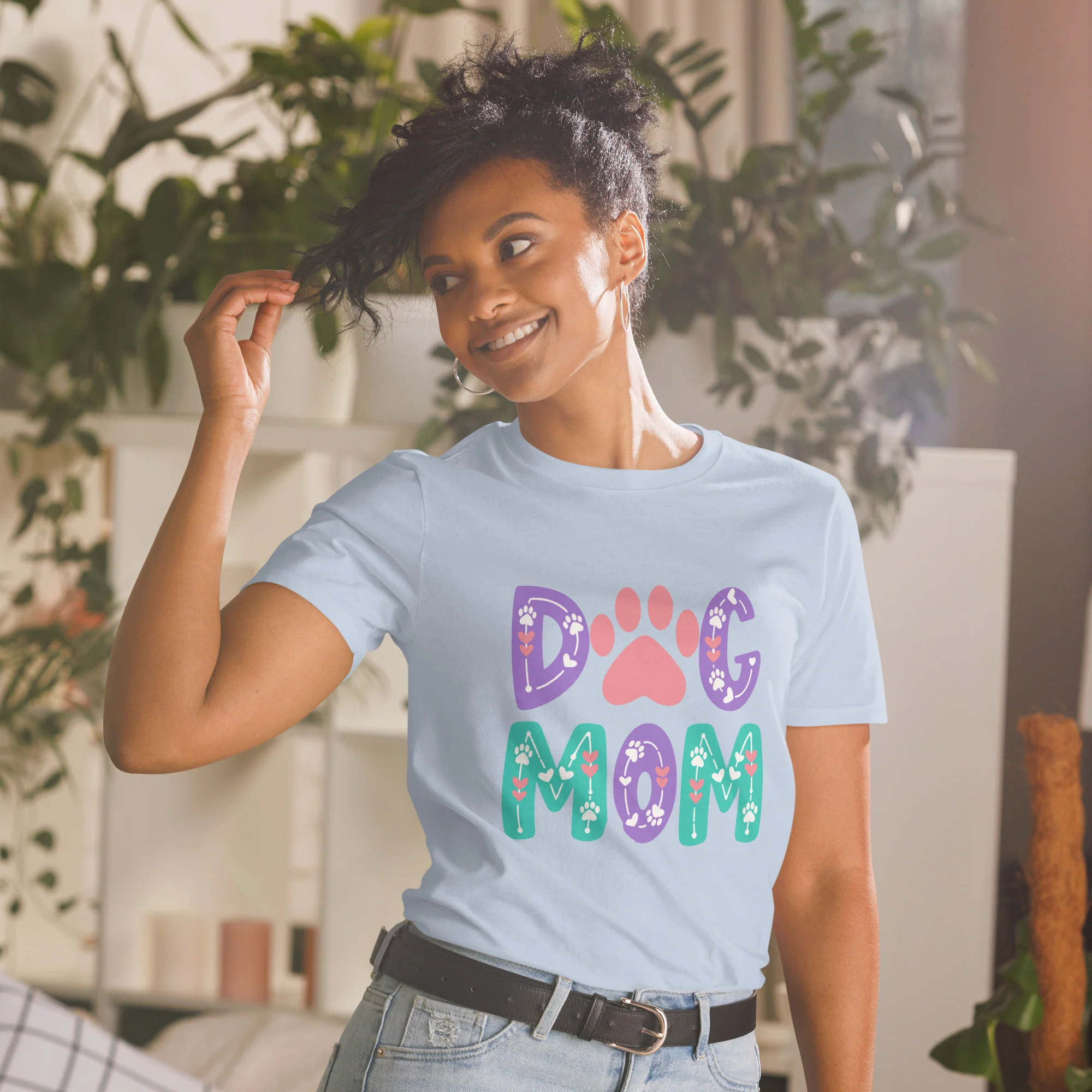 Dog Moms Pastel Vibes T-Shirt - Image 2