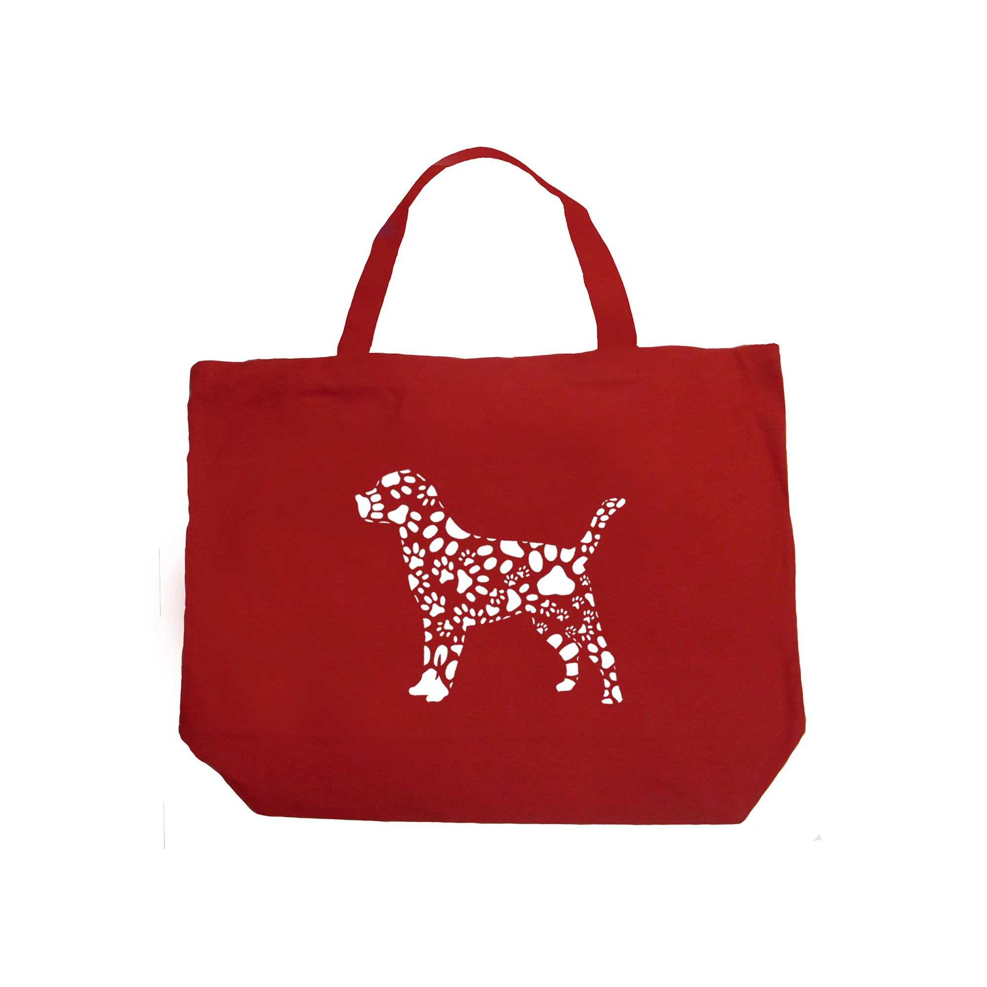 Dog Paw Prints  - Large Word Art Tote Bag - Image 3