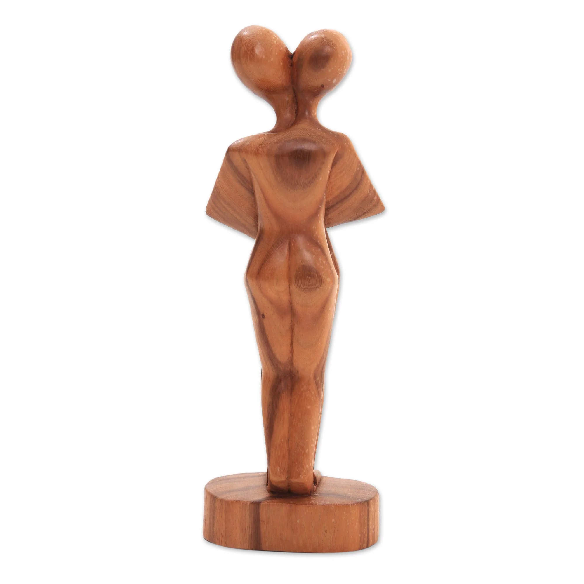 Don't Let Go Romantic Suar Wood Sculpture - Image 5