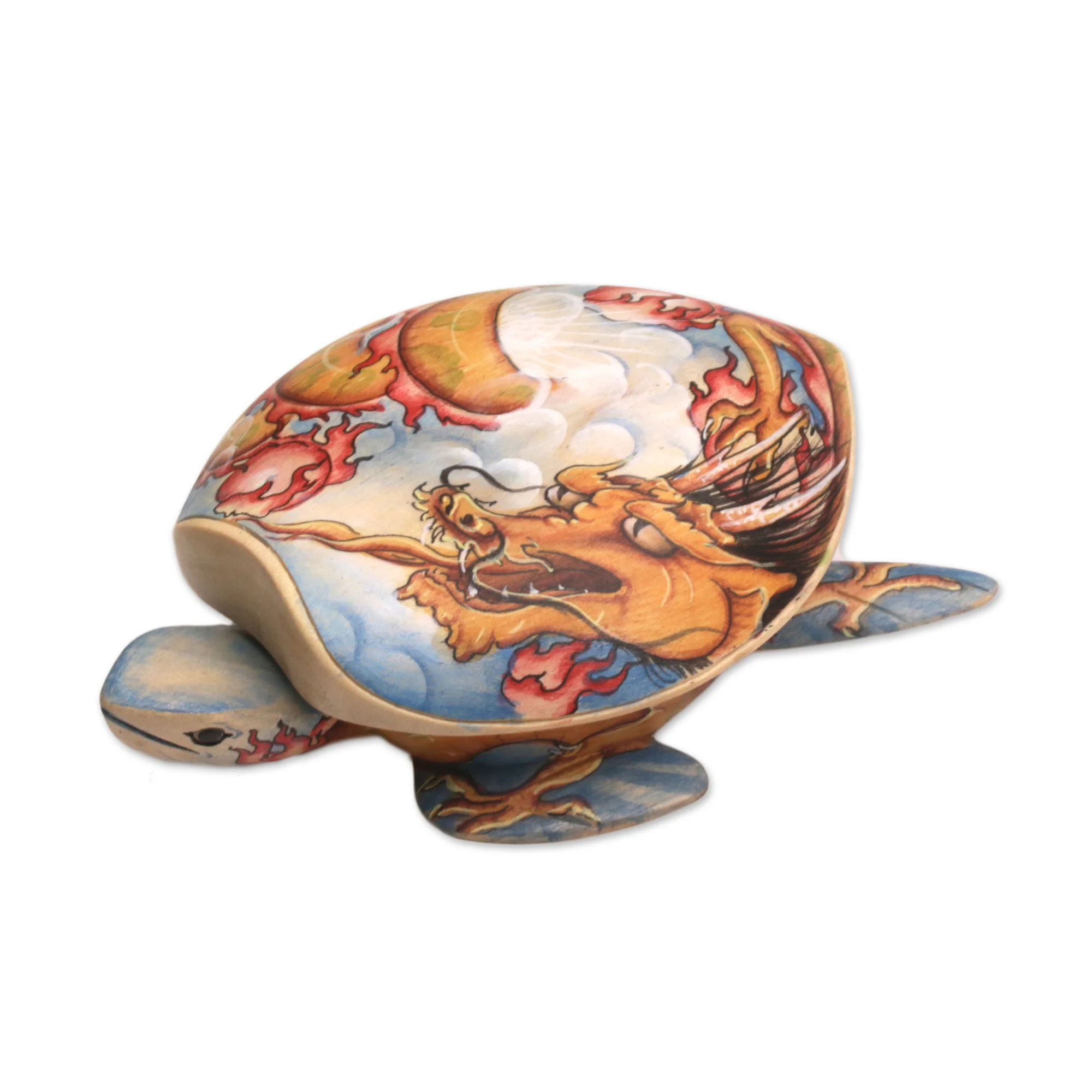 Dragon-Hearted Turtle Wood Jewelry Box - Image 2