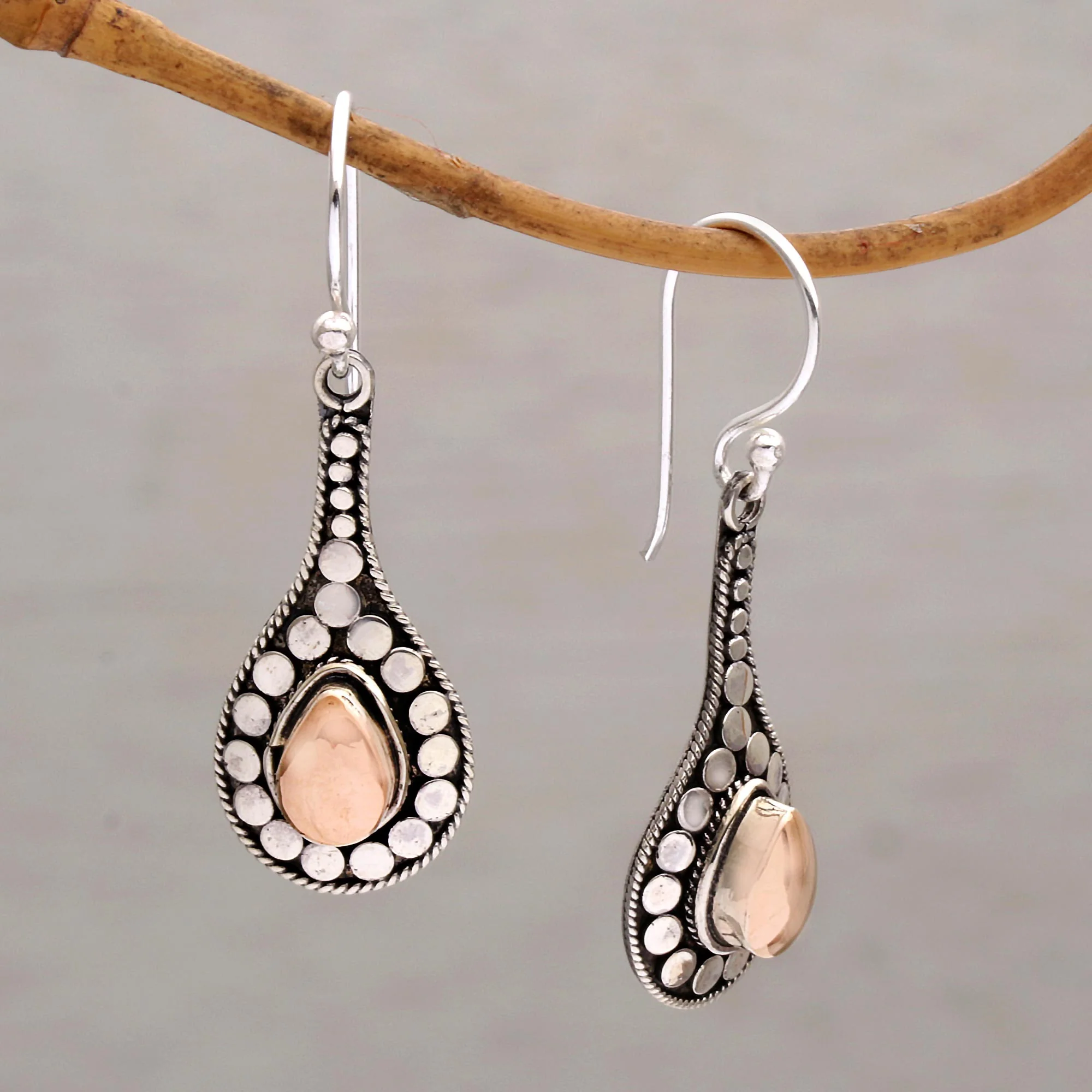 Dragon's Nest Fair Trade Earrings with Gold Accents - Image 3