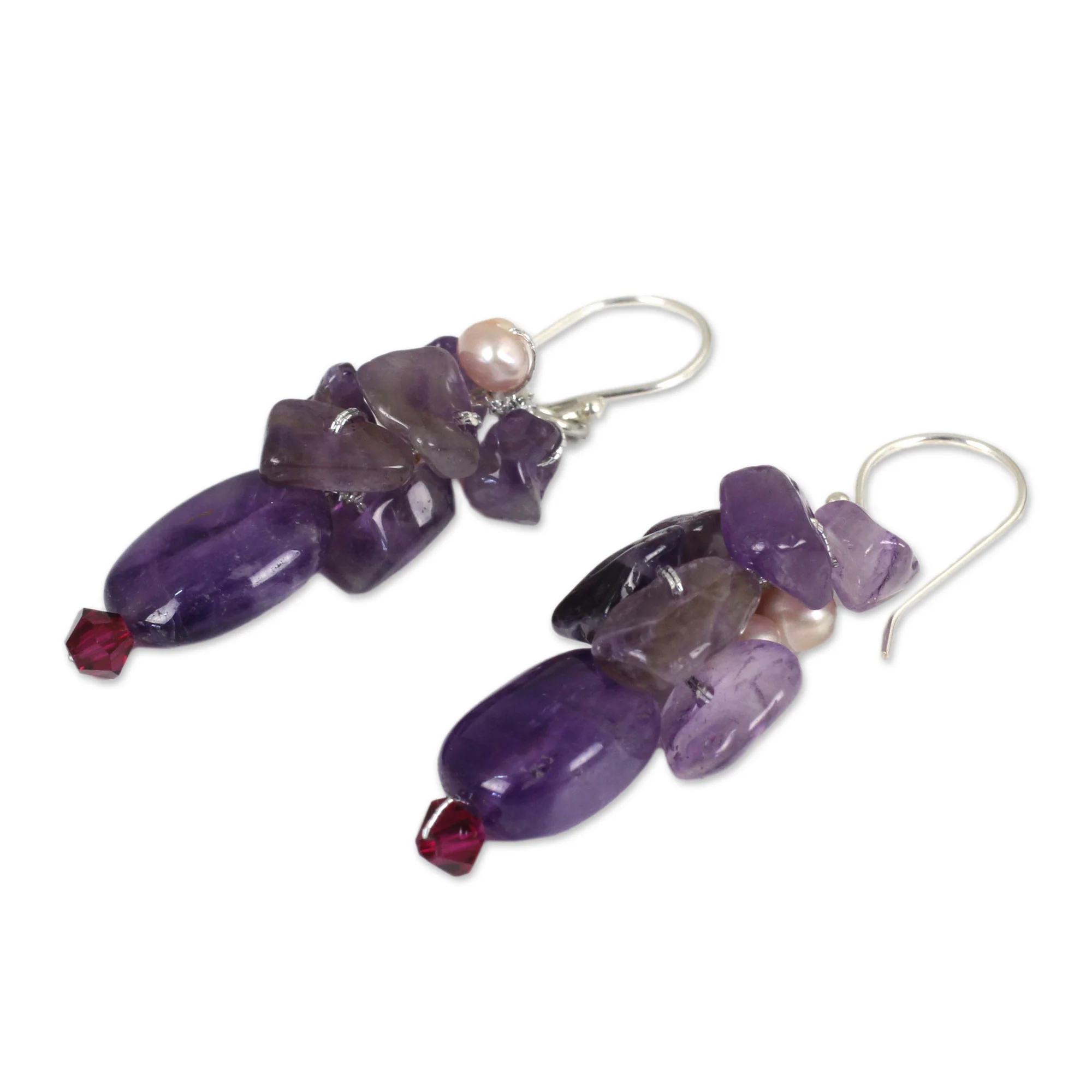 Dream Girl Sterling Silver Beaded Earrings - Image 3