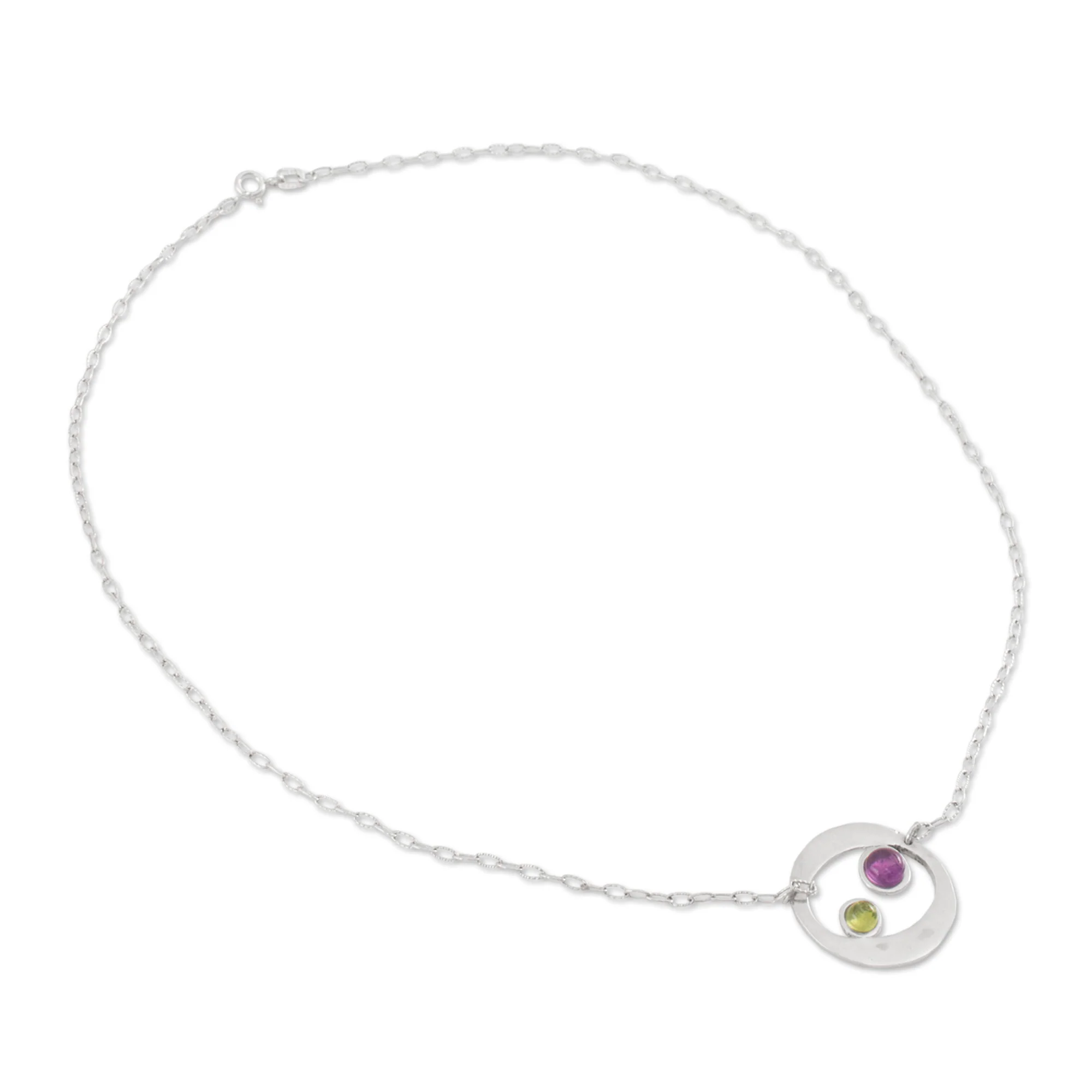 Drifters Amethyst and peridot pendant necklace - Image 3