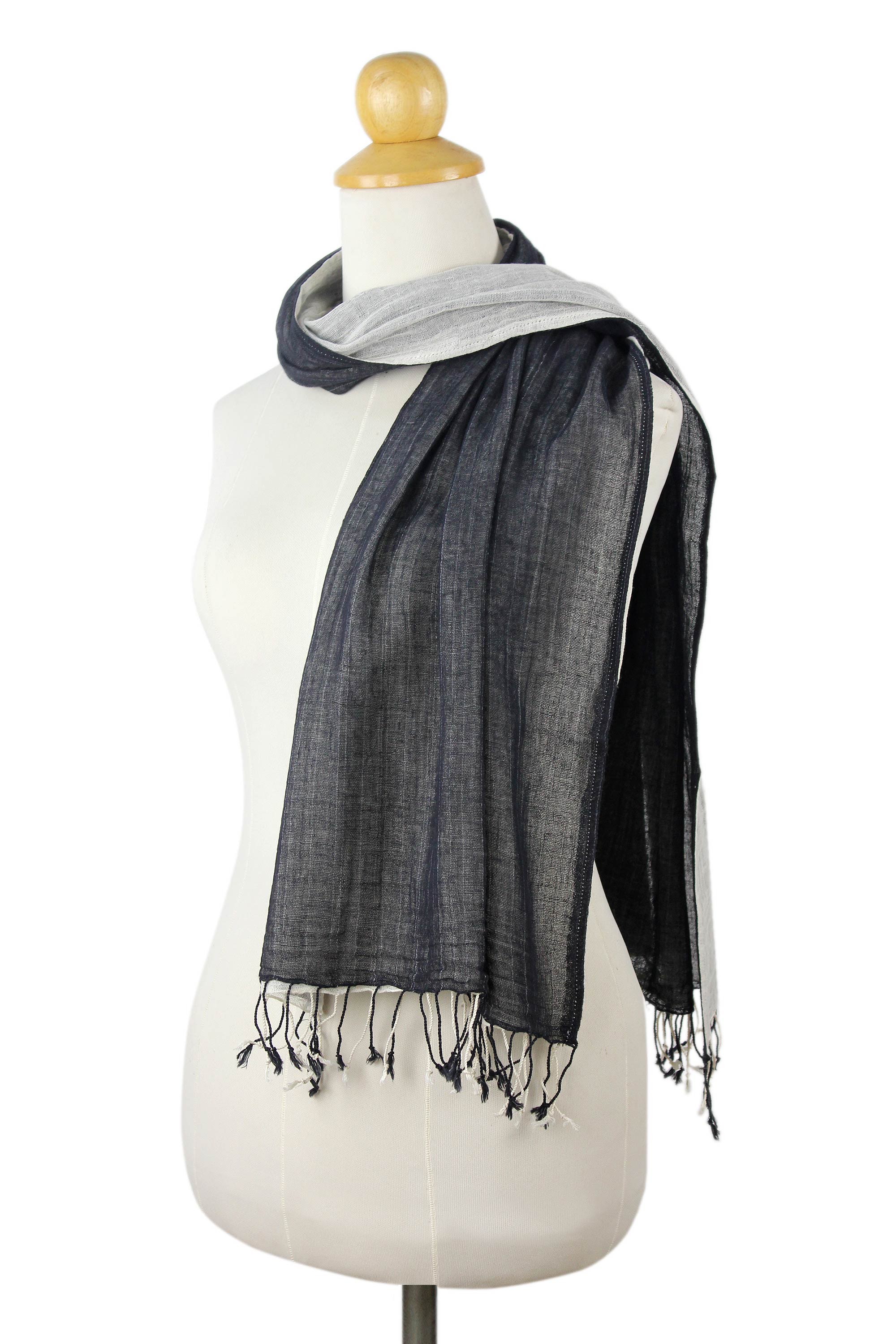 Duo Thai Hand Crafted Cotton Scarf - Image 2