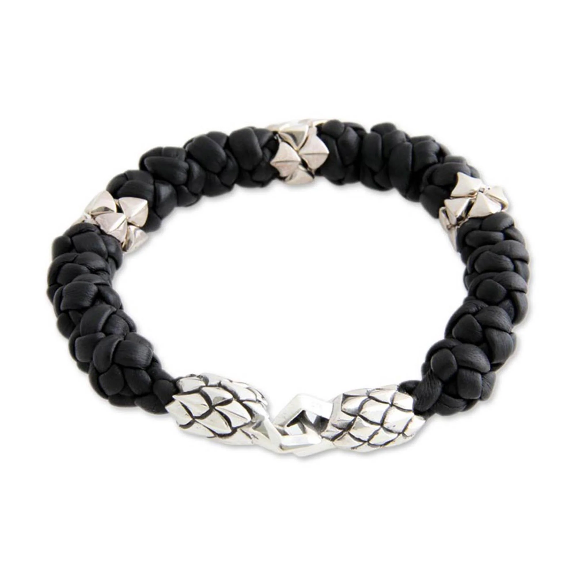 Eagle Warrior Men's Leather Bracelet - Image 2