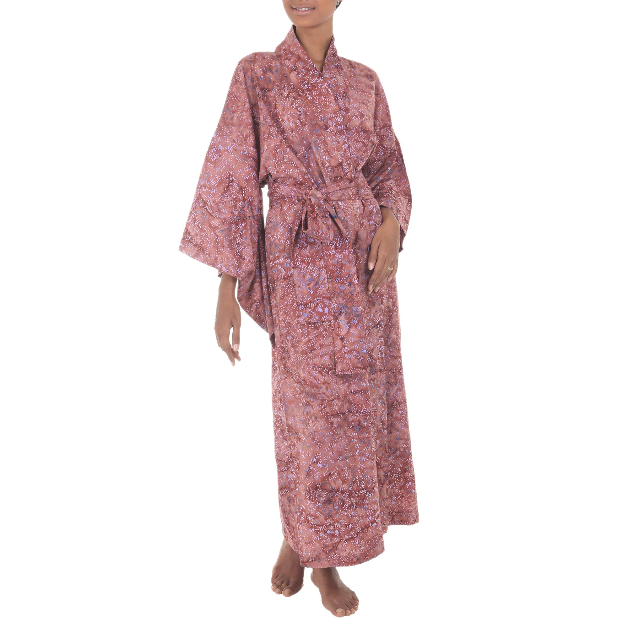 Earth Dancer Brick Red Cotton Robe - Image 2