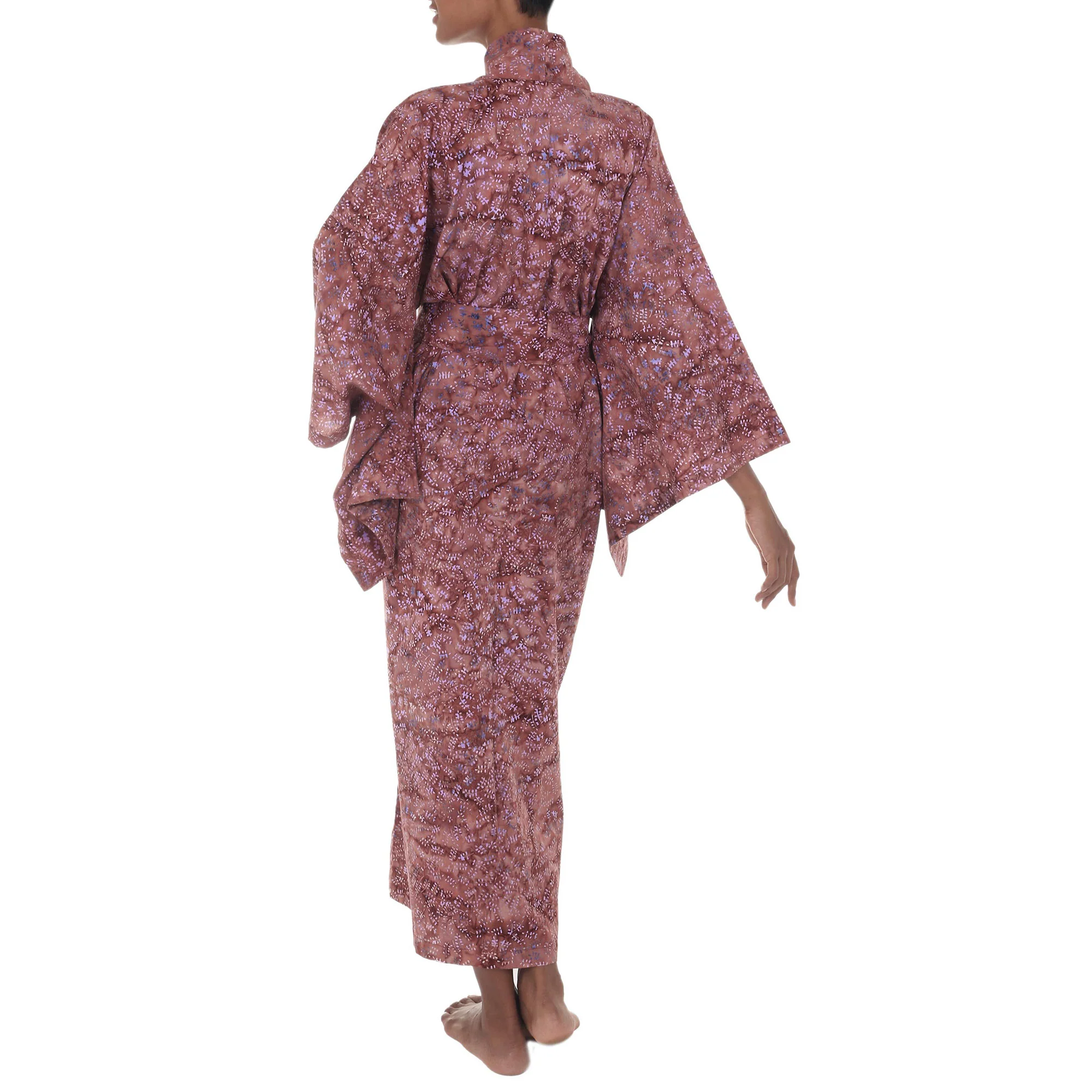 Earth Dancer Brick Red Cotton Robe - Image 4