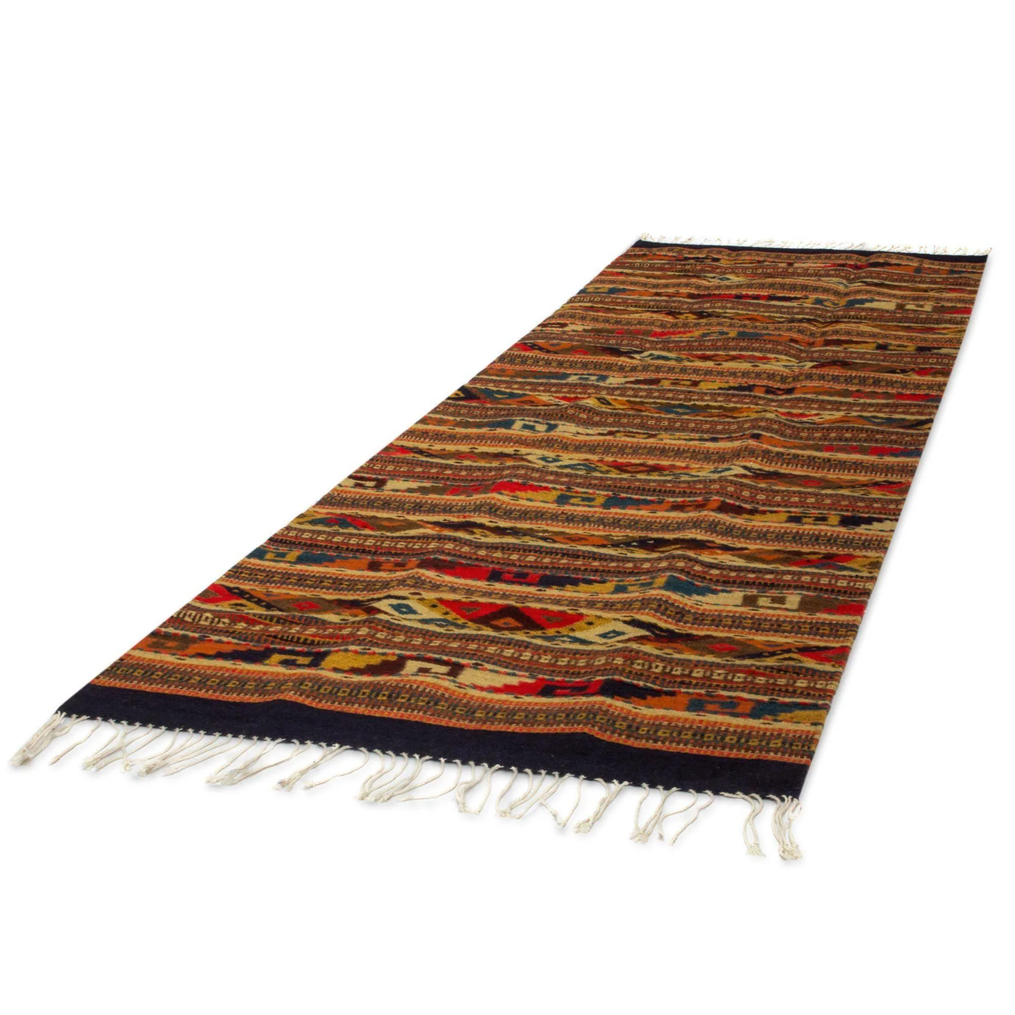 Earthtone Zapotec Wool Area Rug - Image 3