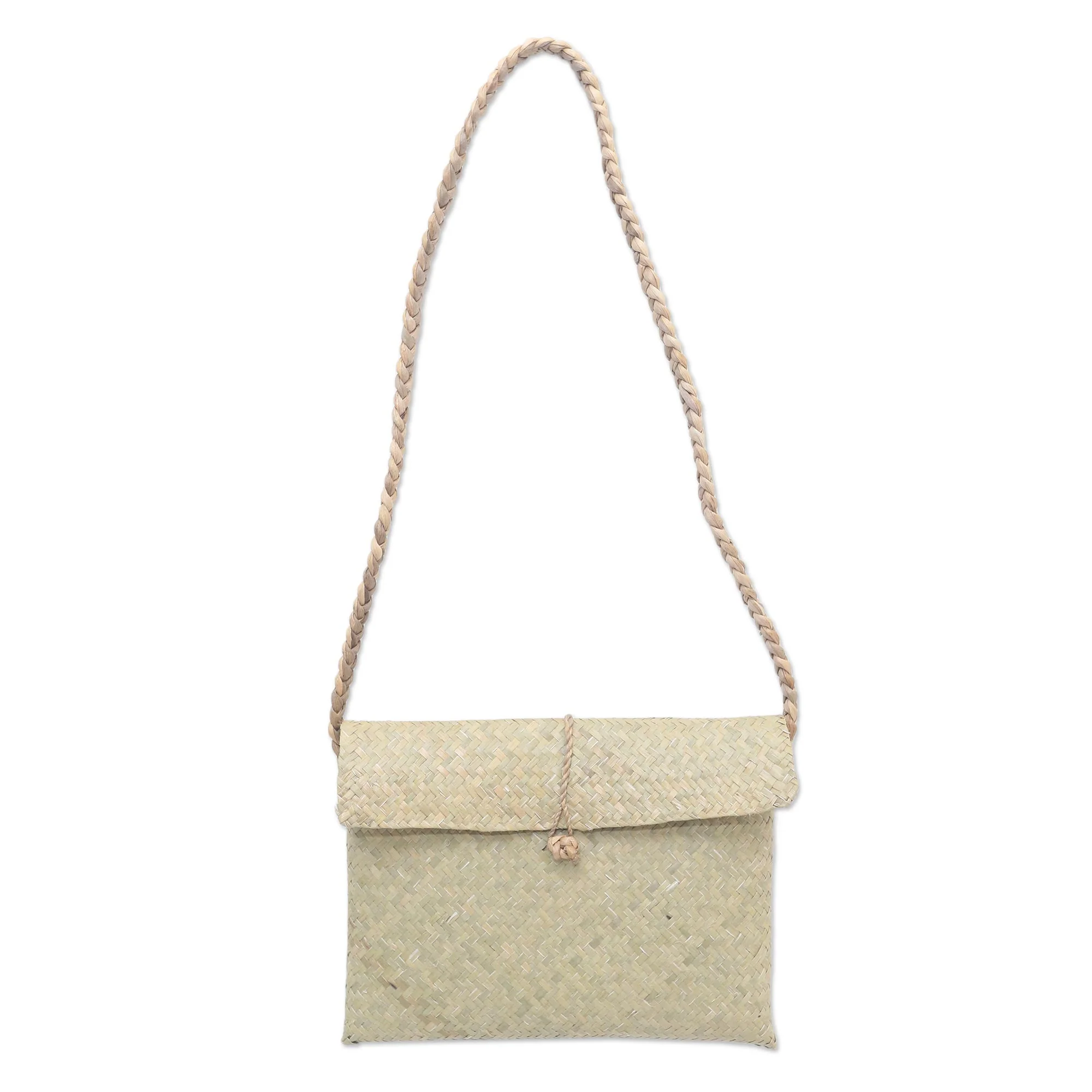 Easy Going Hand Woven Natural Fiber Shoulder Bag - Image 2