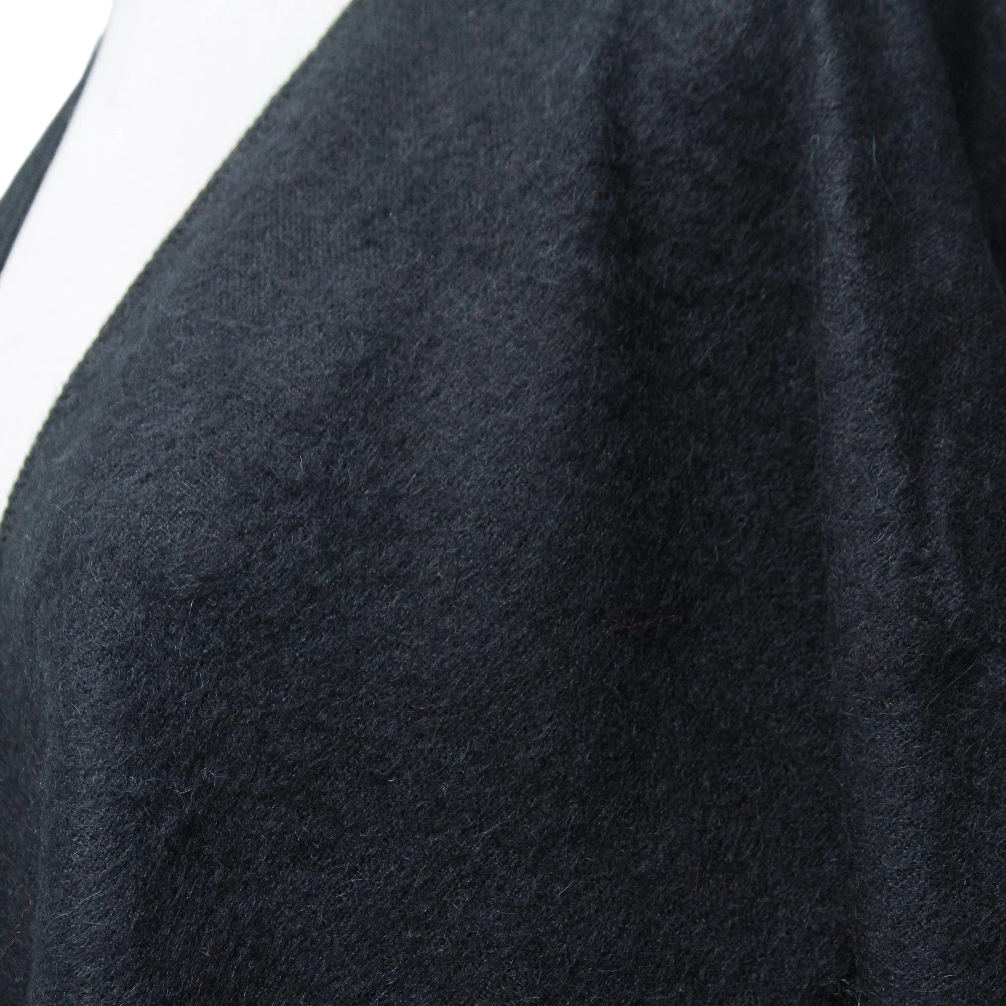Ebony Sky Black Alpaca Blend Ruana Cloak - Image 4