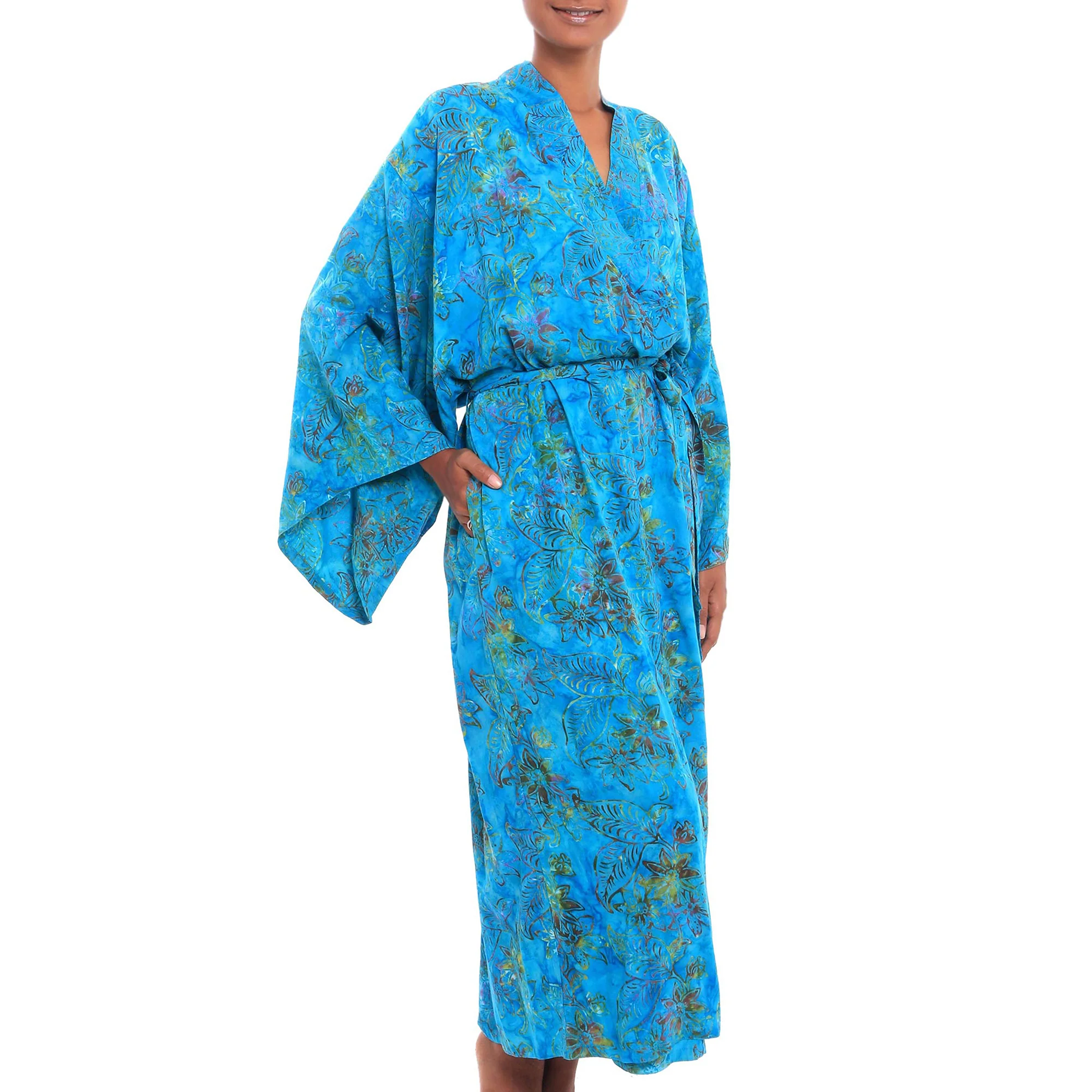 Eden Ocean Batik Rayon Robe - Image 3