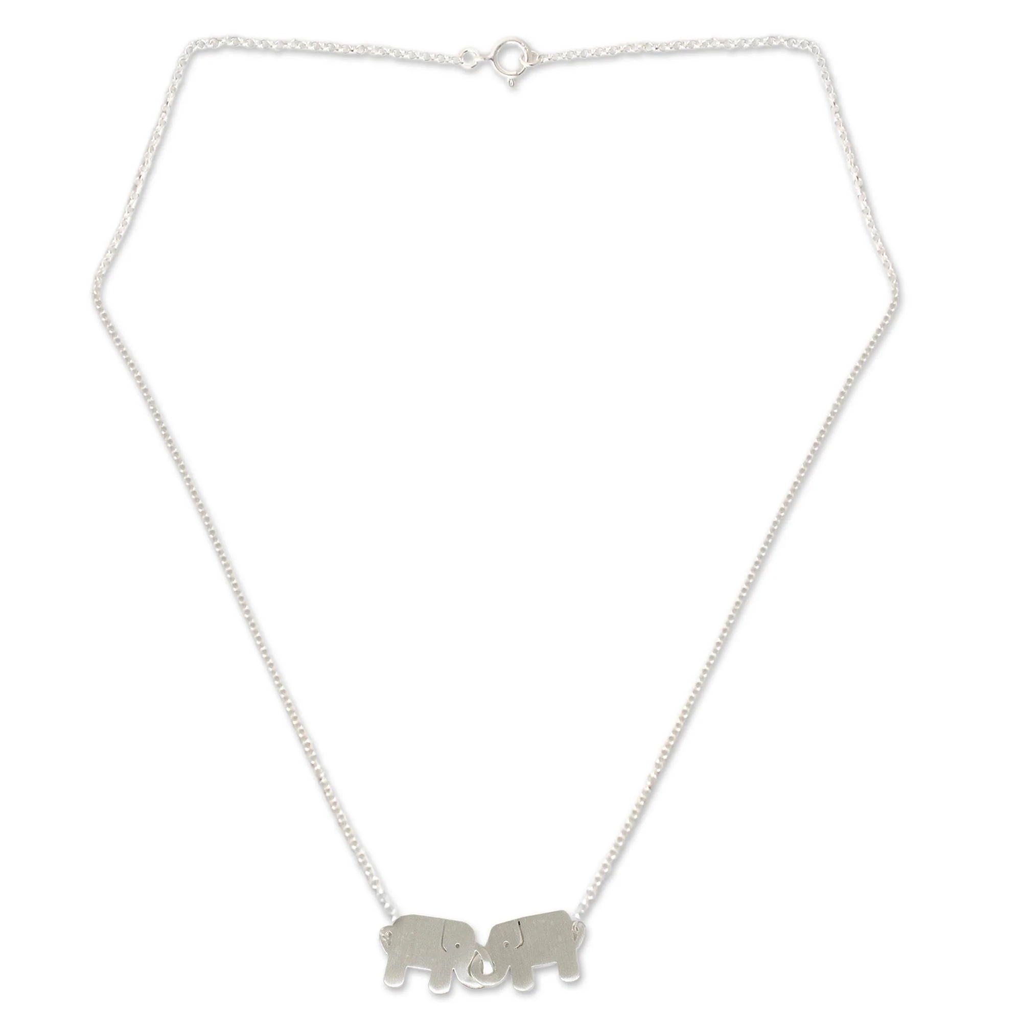Elephant Friendship Sterling Silver Necklace - Image 3