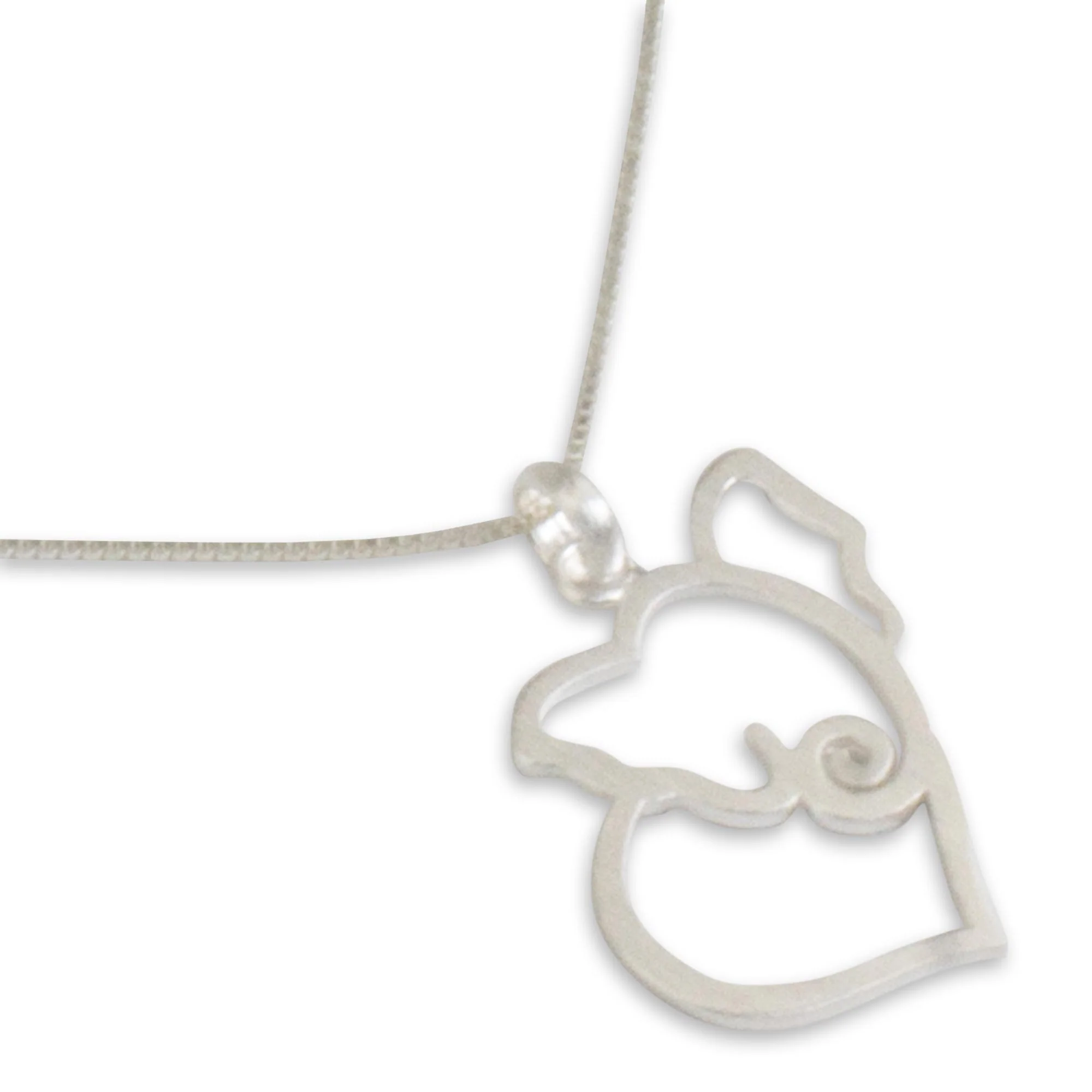 Elephant Heart Thailand Handcrafted Sterling Silver Elephant Necklace - Image 3