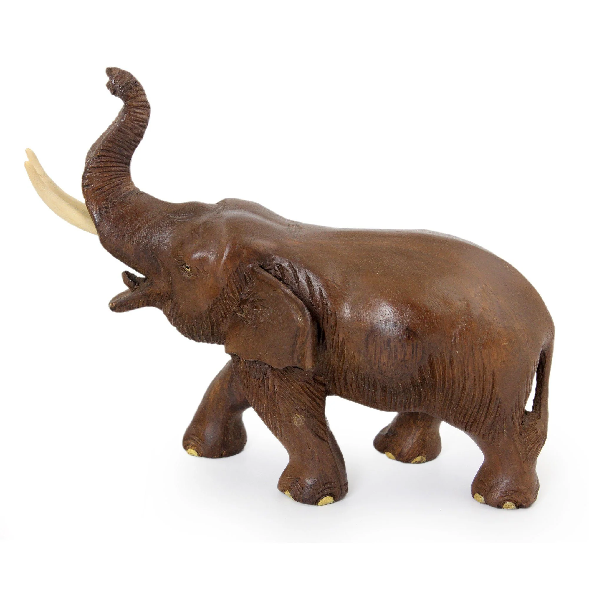 Elephant Rain Tree & Ivory Wood Sculpture - Image 3