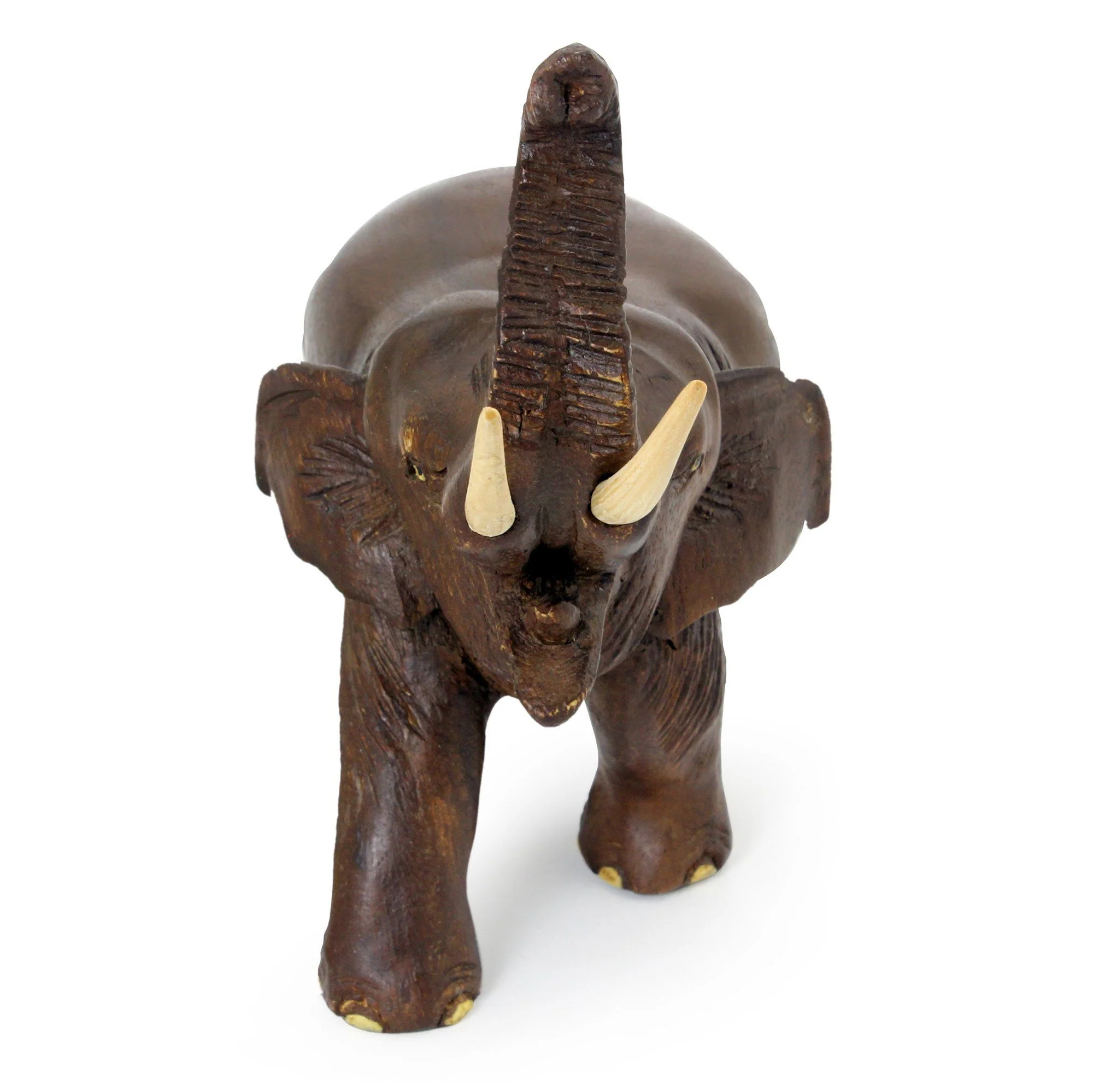 Elephant Rain Tree & Ivory Wood Sculpture - Image 4