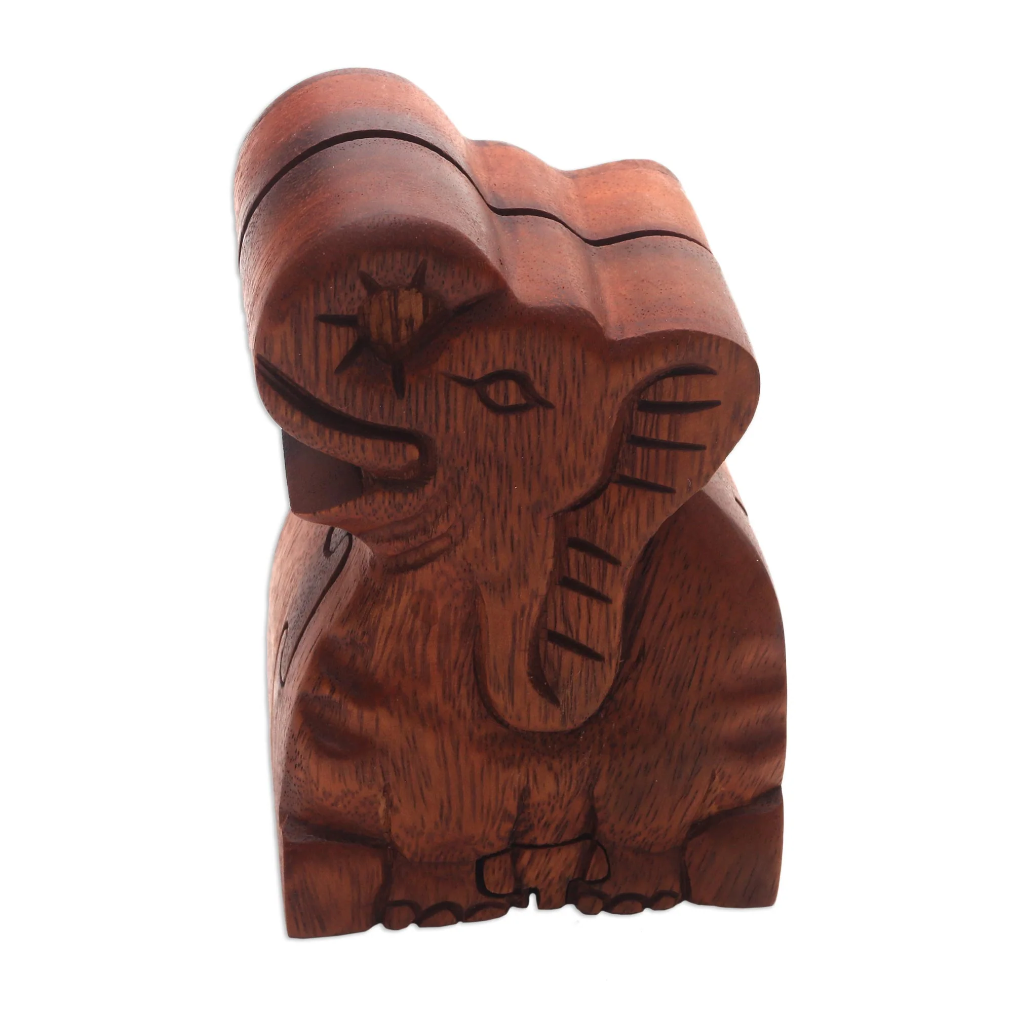 Elephant Secret Elephant Theme Wood Puzzle Box - Image 4
