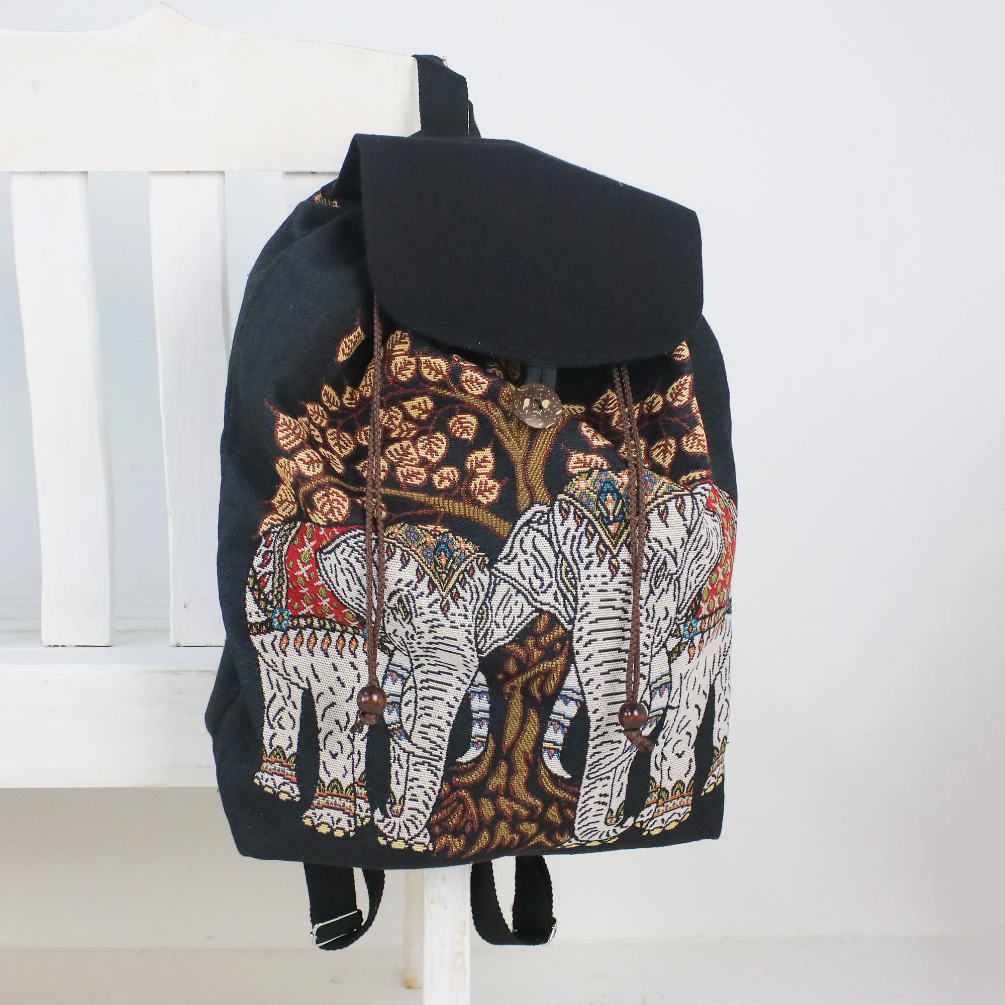 Elephant Tree Cotton Backpack - Image 4