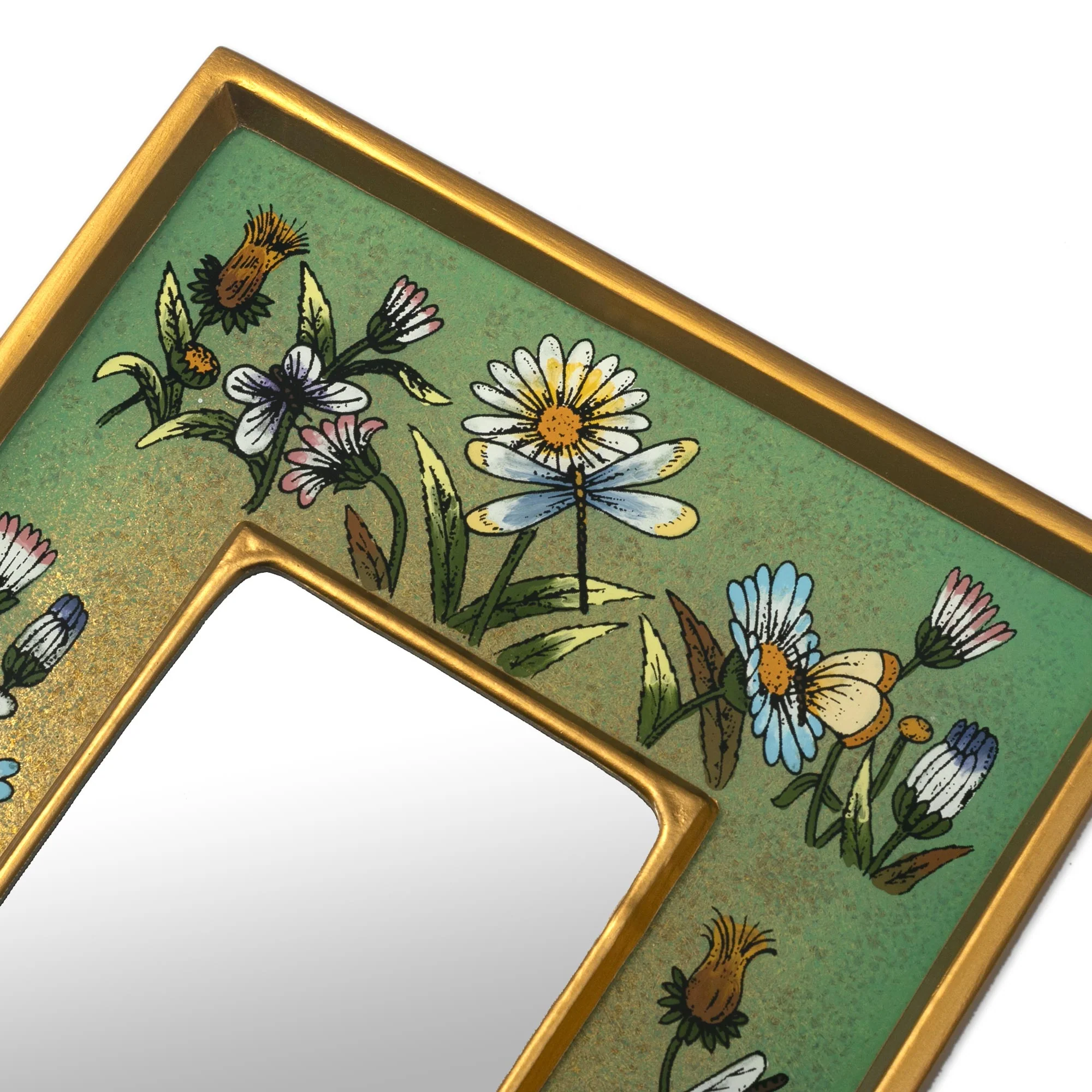Emerald Fields Collectible Glass Vibrant Green Mirror - Image 3