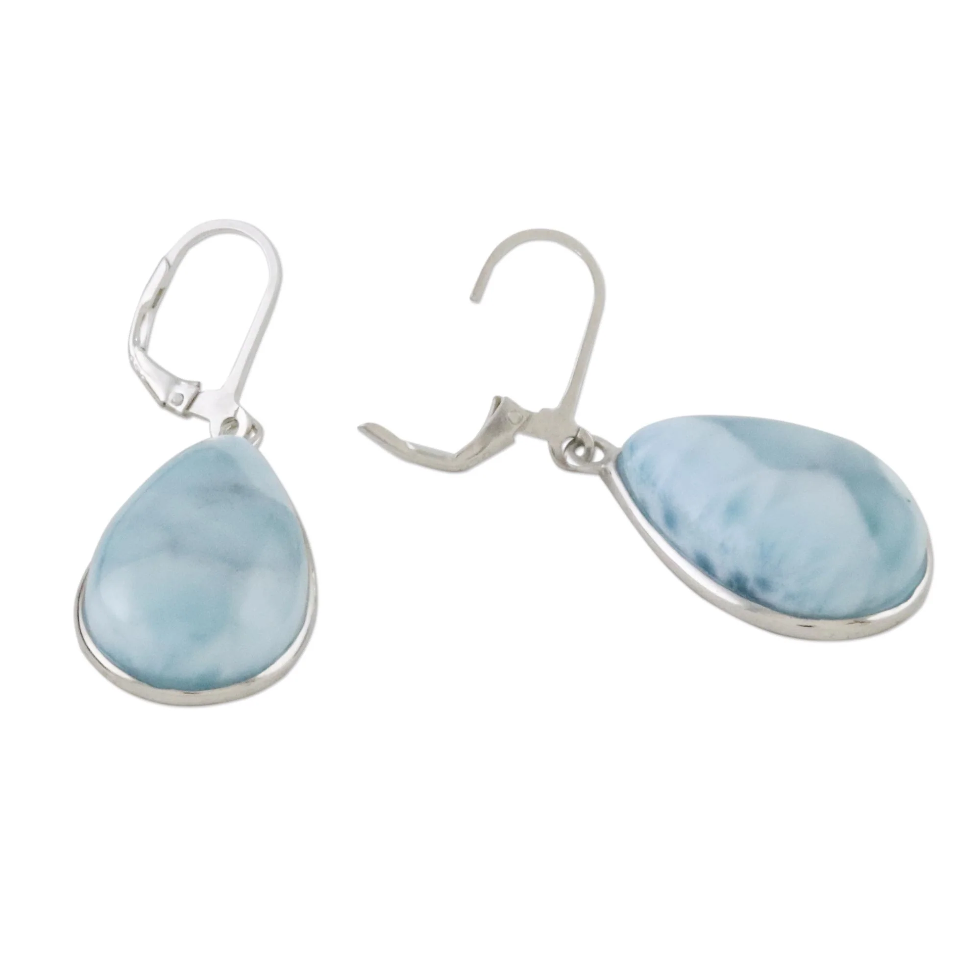 Ethereal Sky Larimar Sterling Silver Earrings - Image 5