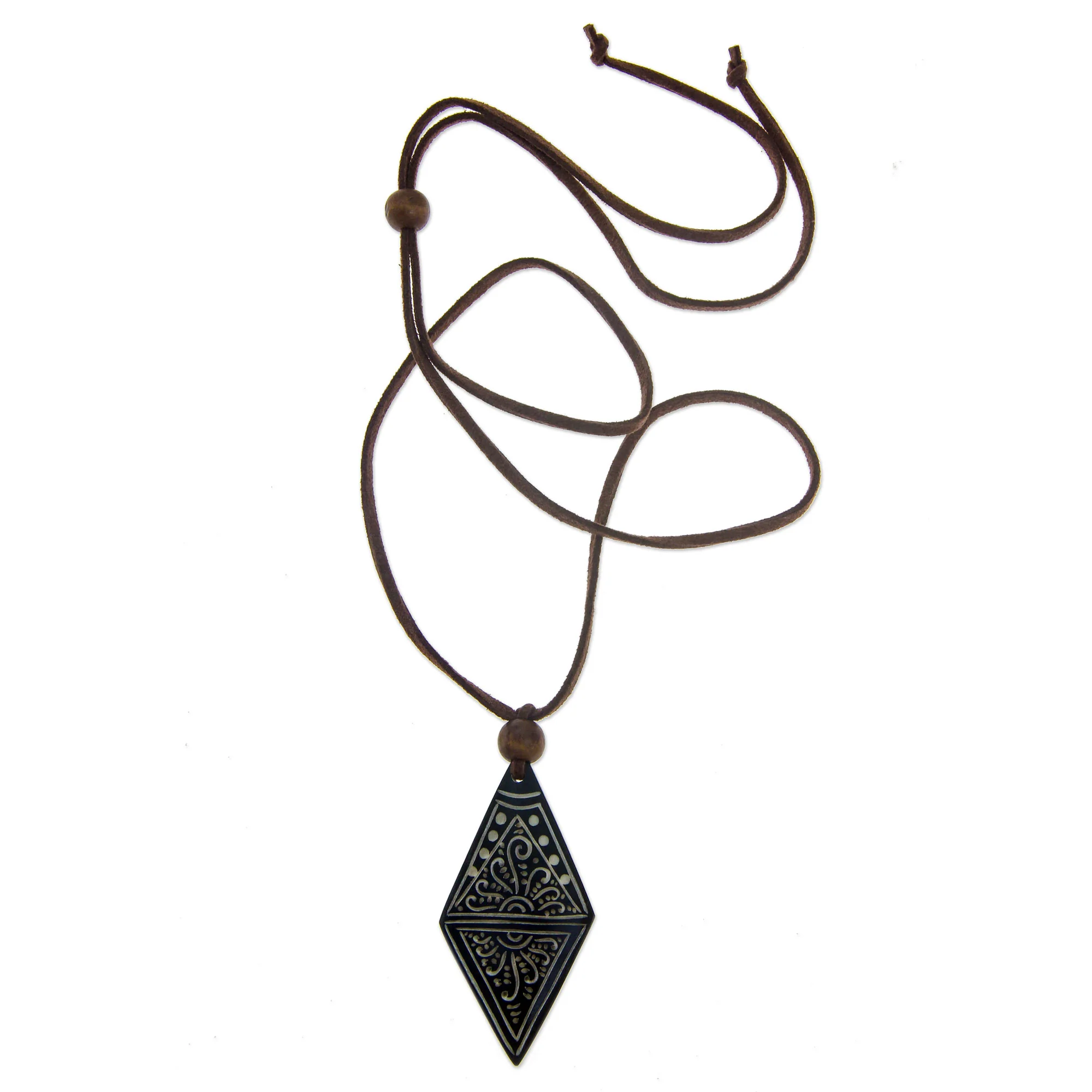Ethnic Elite Handcrafted Cow Bone Pendant Necklace - Image 2
