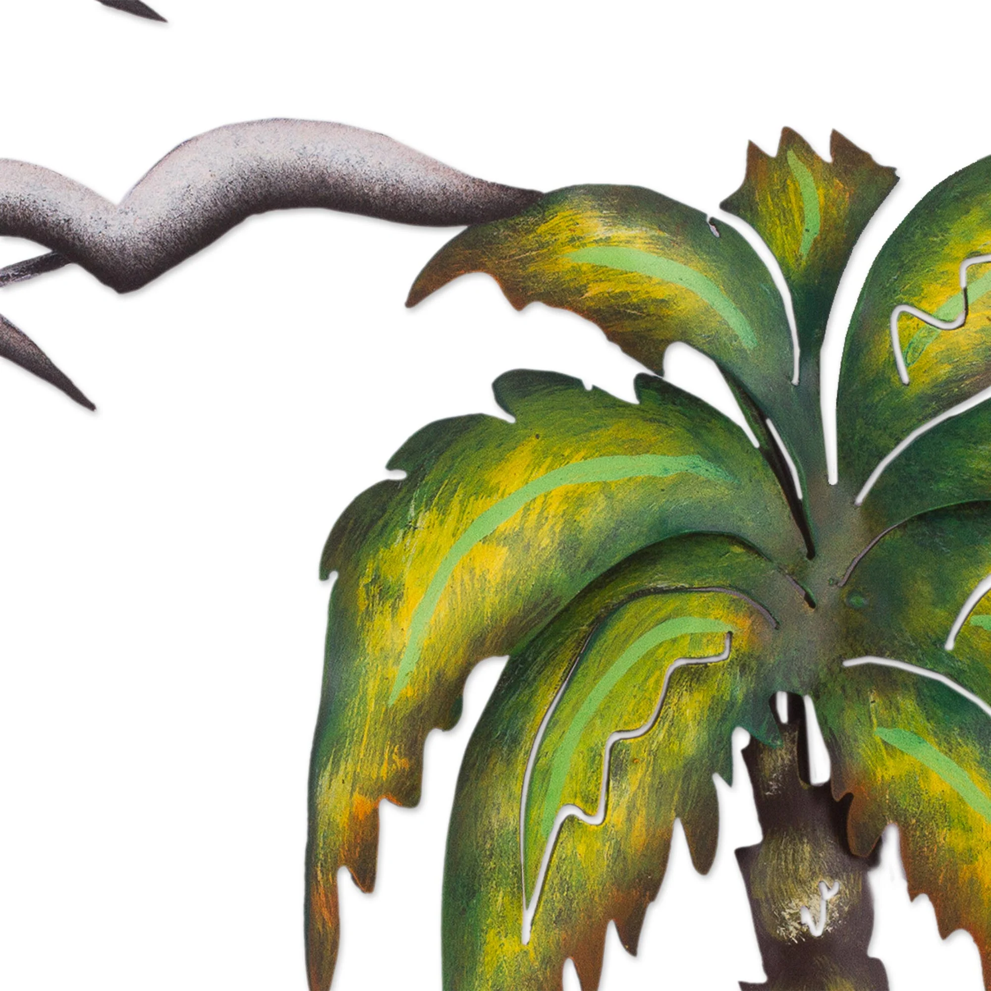 Evening at the Beach Handcrafted Tropical Iron Wall Sculpture from Mexico - Image 4