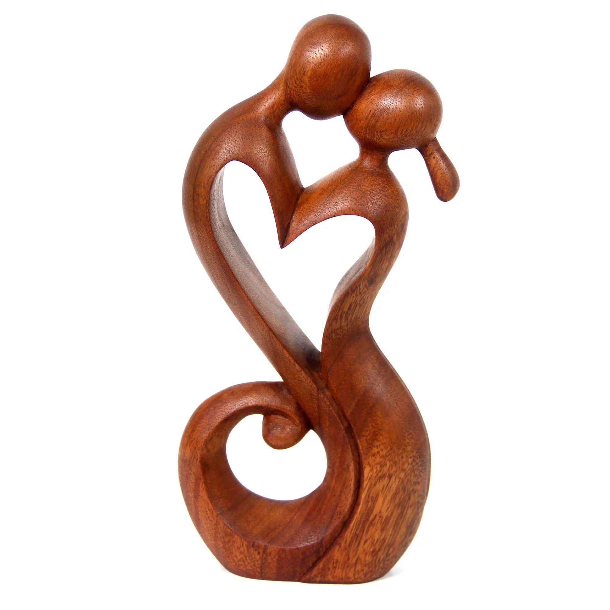 Everlasting Kiss Suar Wood Sculpture - Image 2