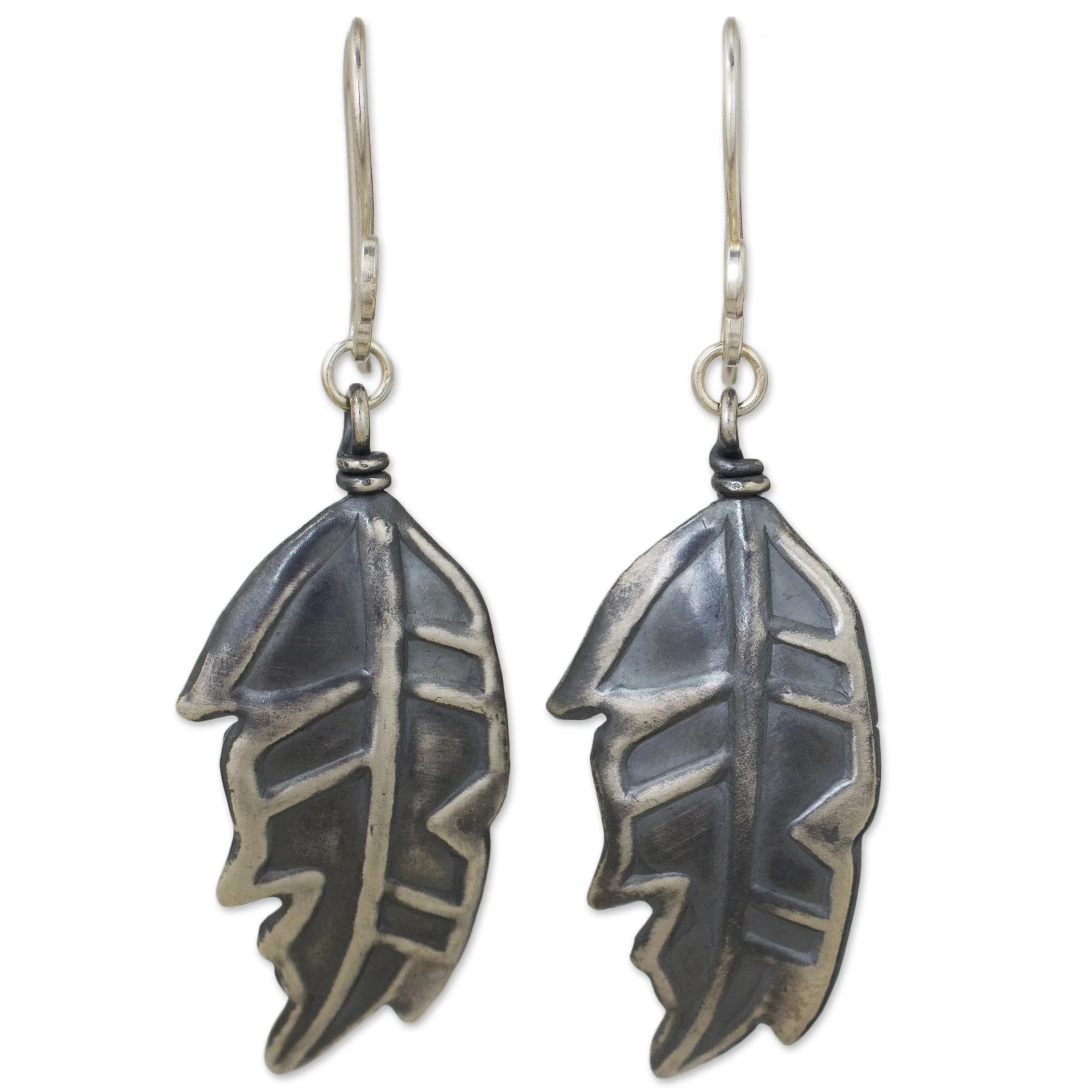 Exotic Leaf Thai Exotic Leaf Earrings Handmade in 925 Sterling Silver - Image 2