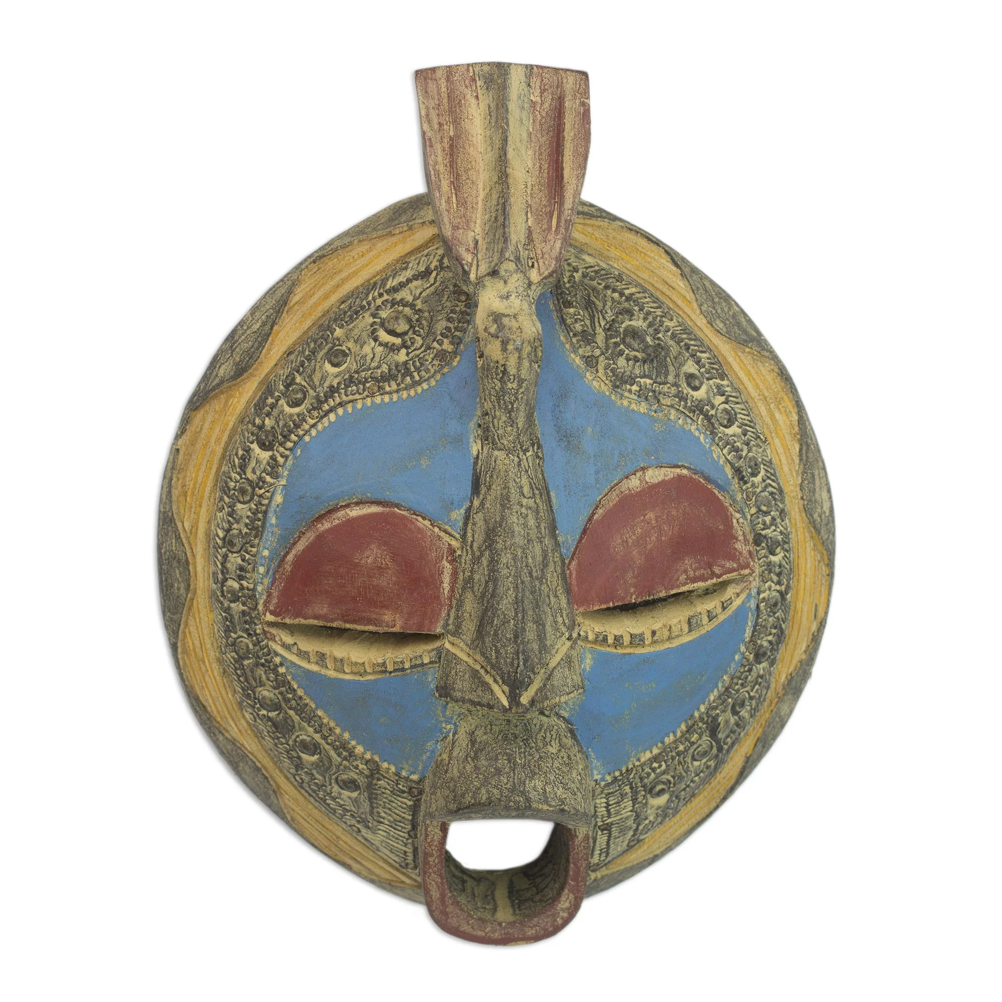 Faithful Love Hand Made Akan Tribe Wood Mask - Image 2