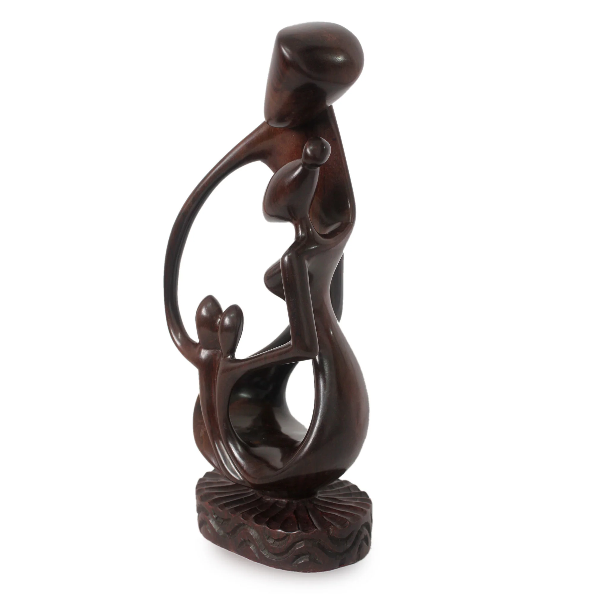 Family of Four Unique Wood Sculpture from Africa - Image 2