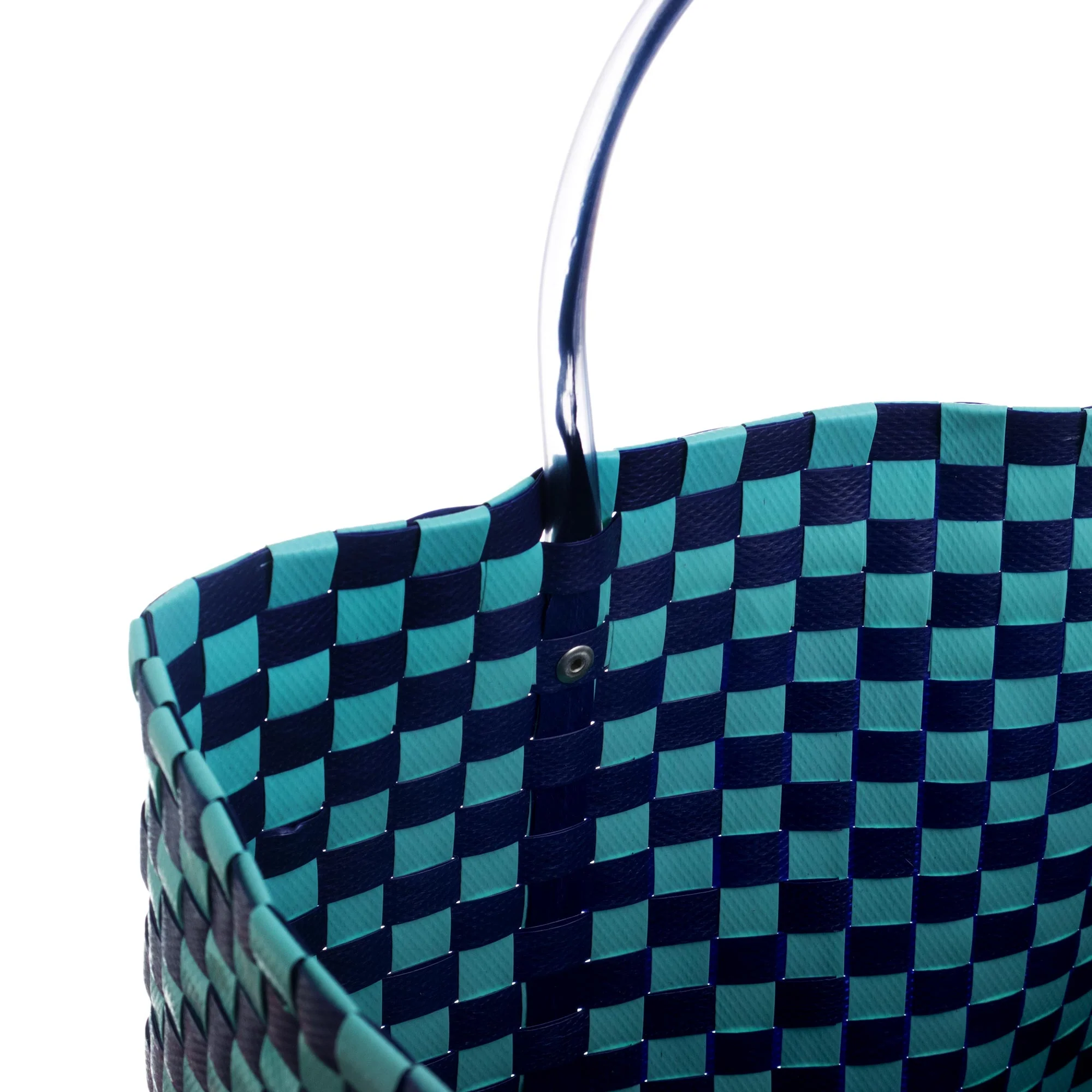 Farmer's Market Blue Recycled Woven SHopping bag - Image 5