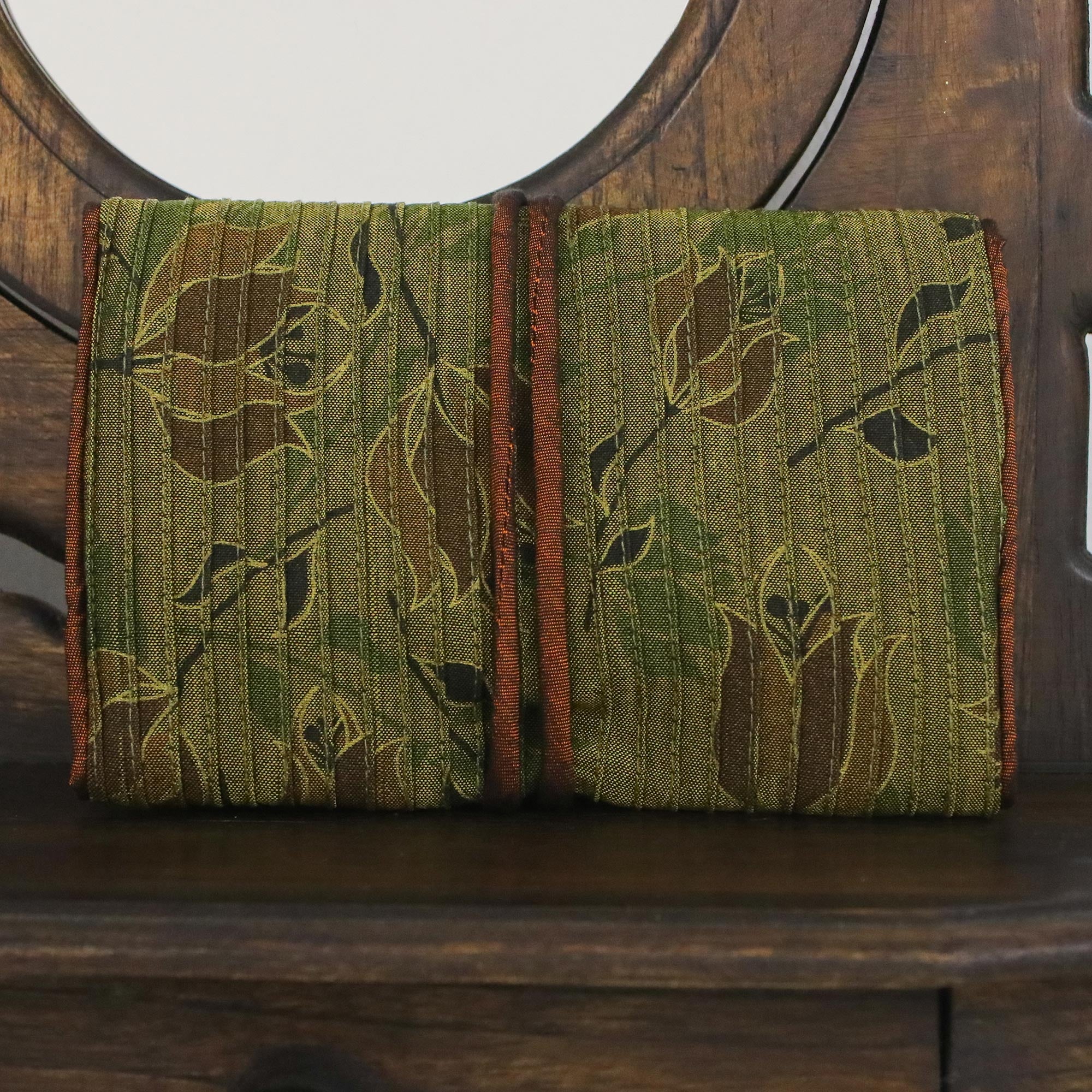 Fashionable Traveler Floral Rayon and Silk Blend Jewelry Roll from Thailand - Image 3