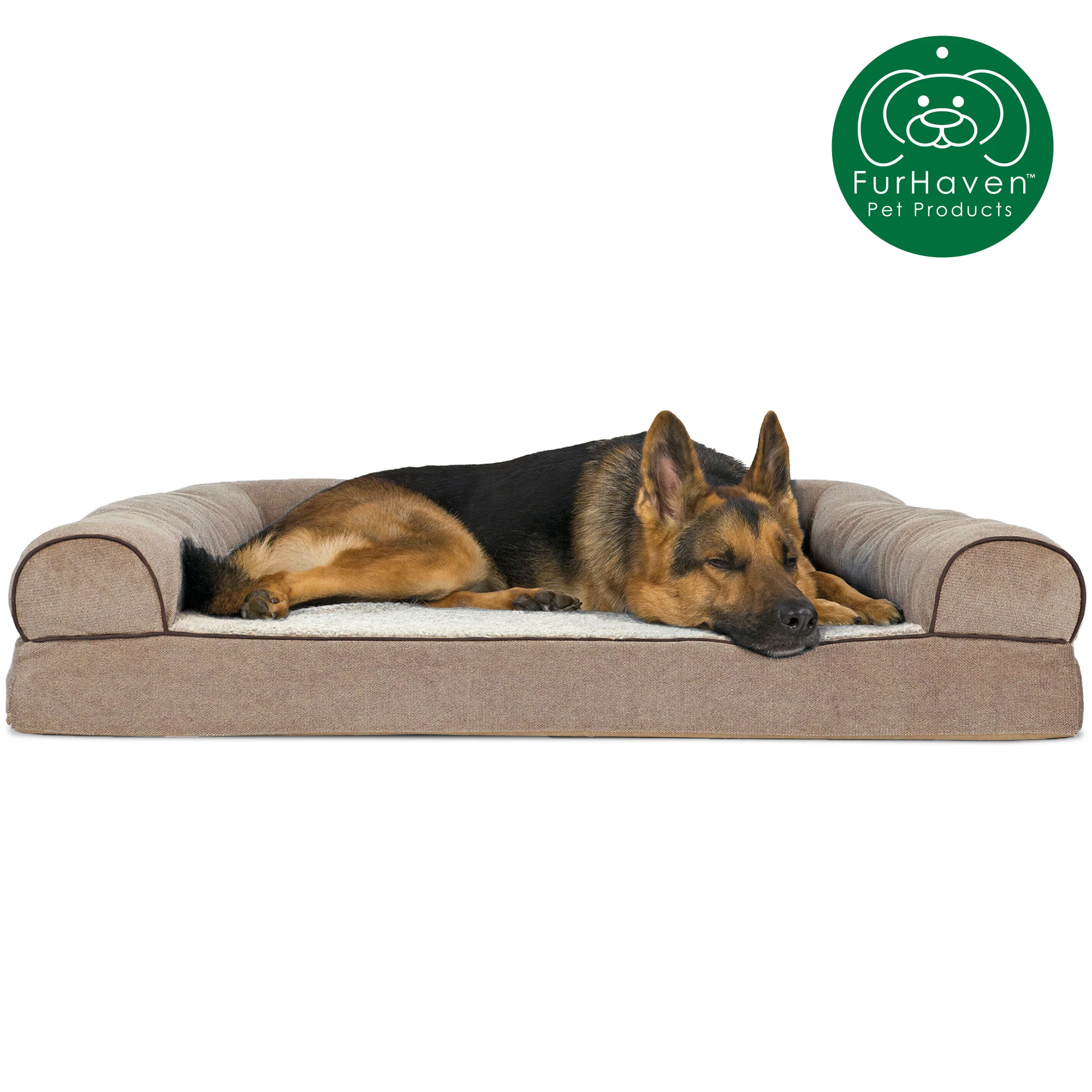 Faux Fleece & Chenille Sofa-Style Pet Bed - Image 13