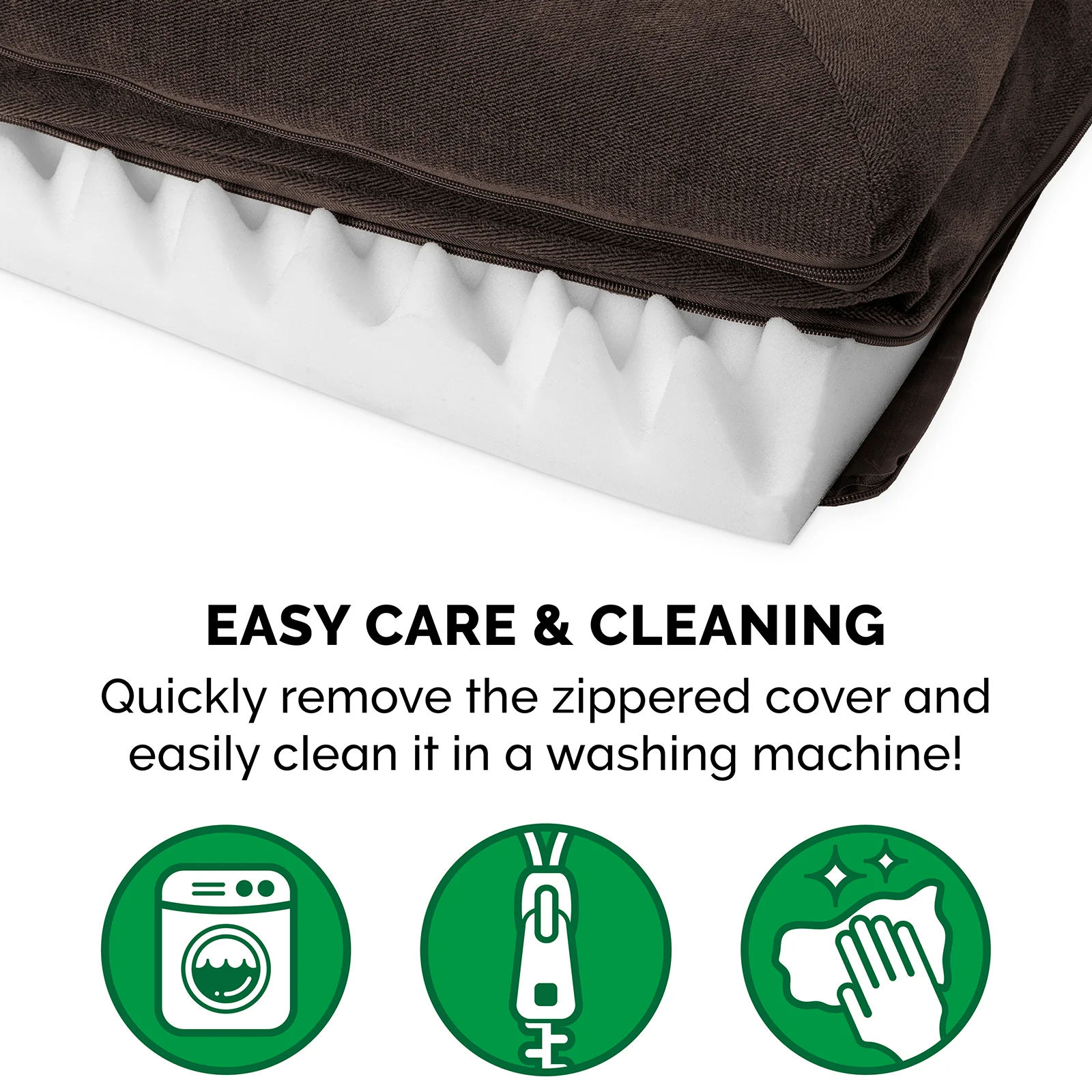 Faux Fleece & Chenille Sofa-Style Pet Bed - Image 5