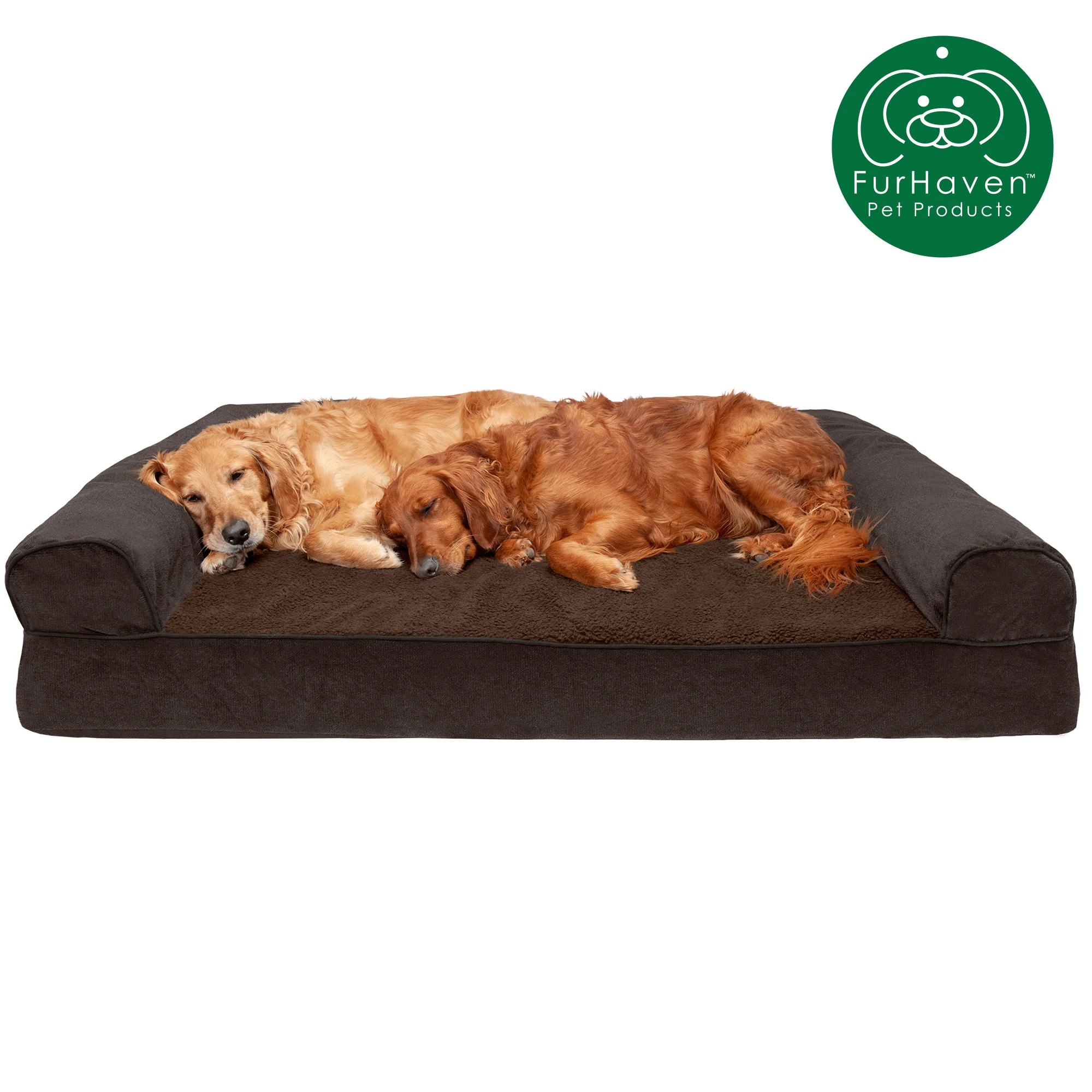 Faux Fleece & Chenille Sofa-Style Pet Bed - Image 7
