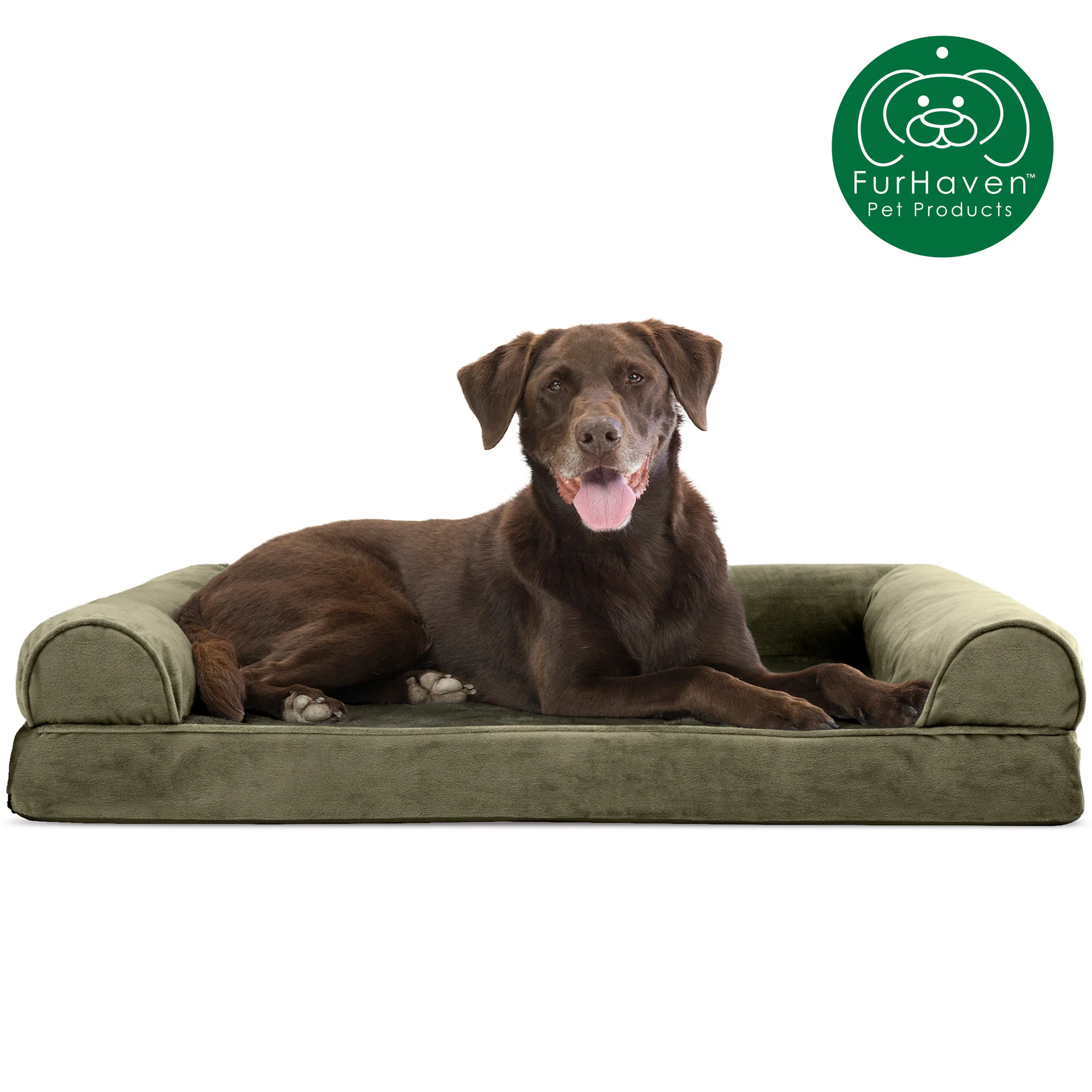 Faux Fur & Velvet Sofa-Style Couch Pet Bed - Image 11