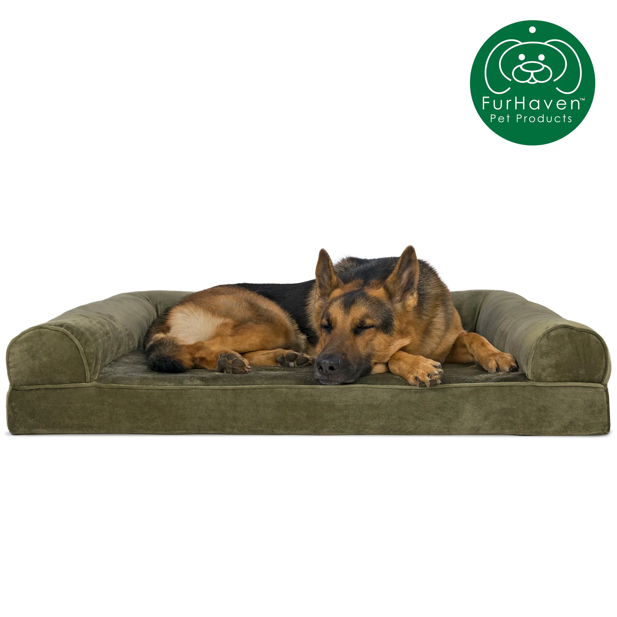 Faux Fur & Velvet Sofa-Style Couch Pet Bed - Image 13