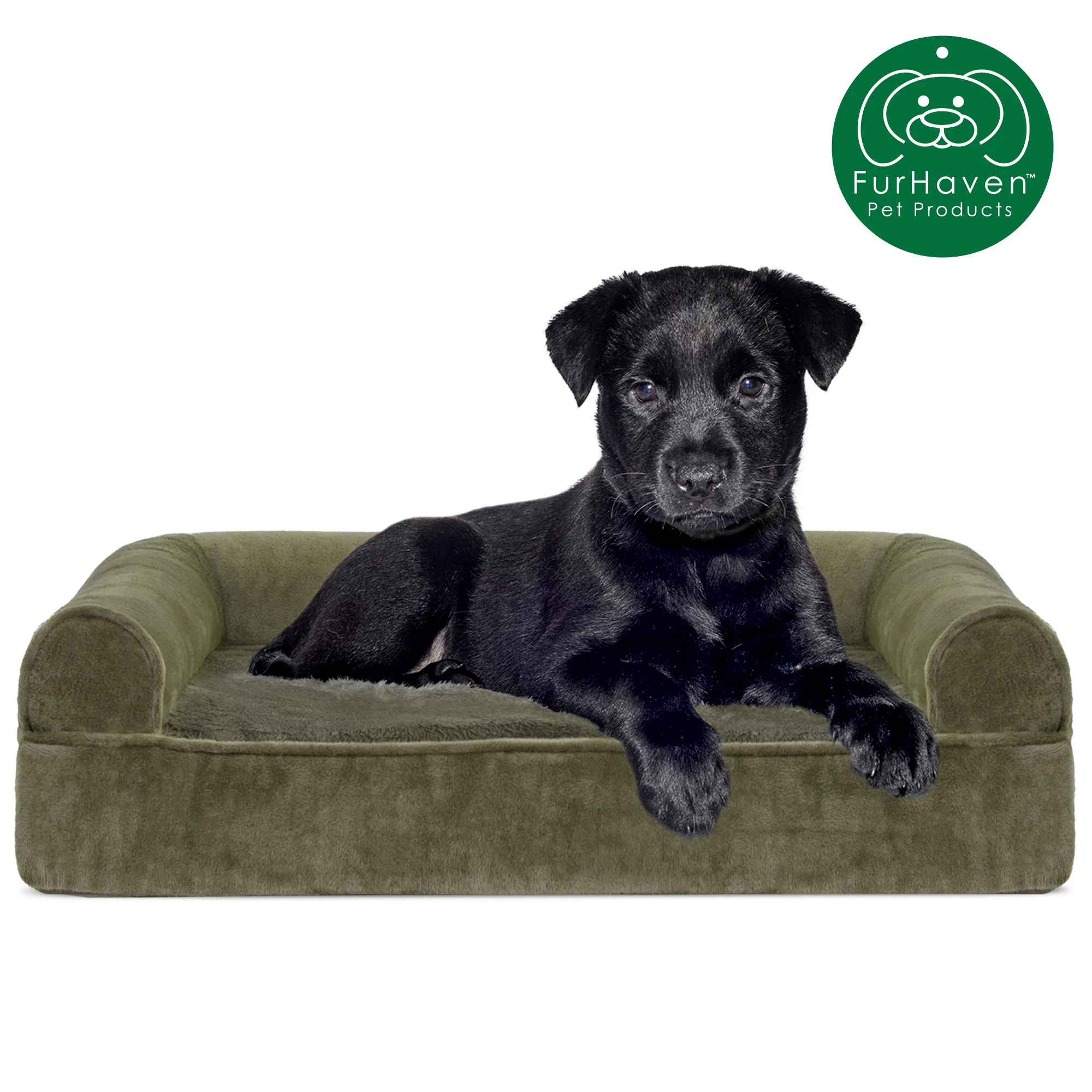 Faux Fur & Velvet Sofa-Style Couch Pet Bed - Image 14