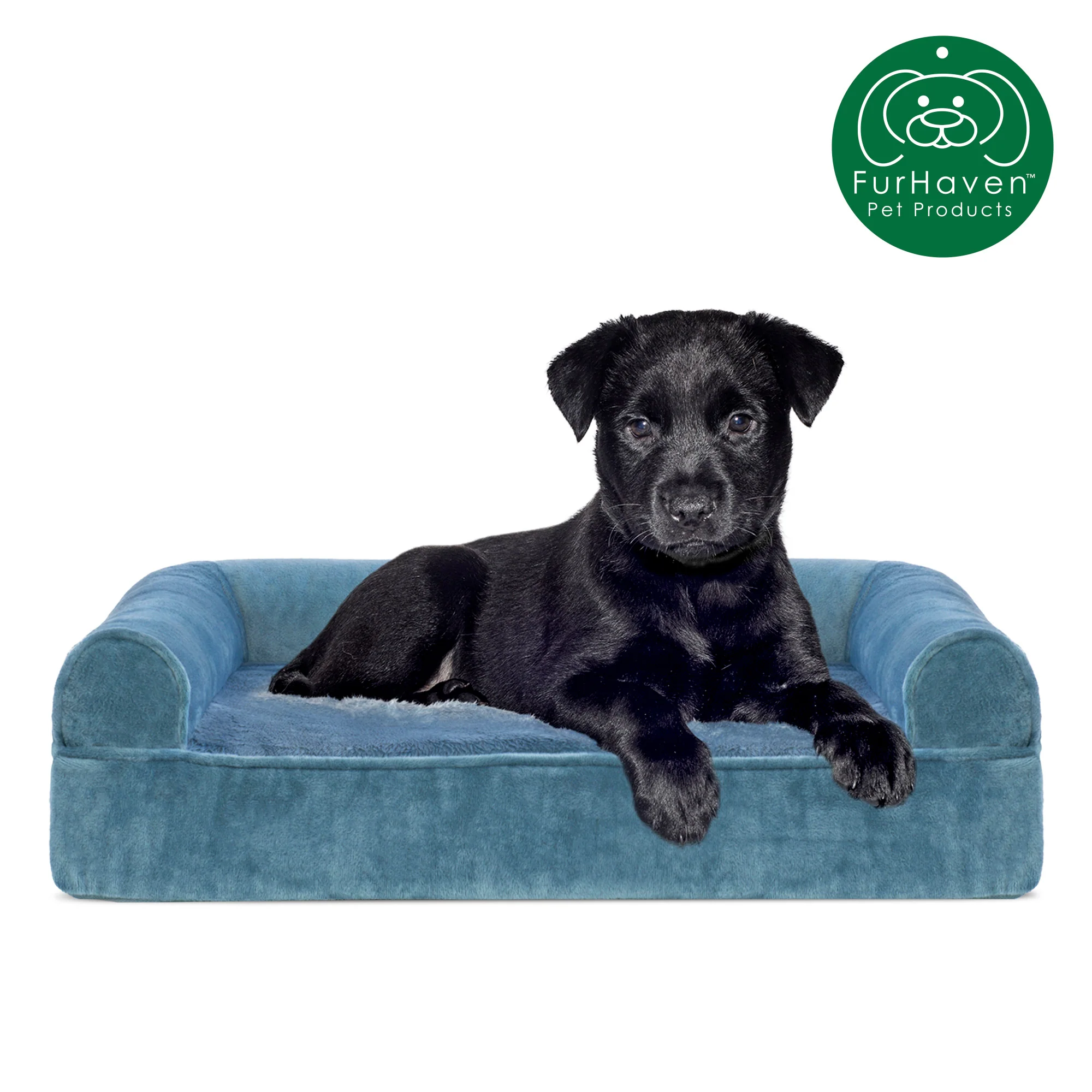 Faux Fur & Velvet Sofa-Style Couch Pet Bed - Image 15