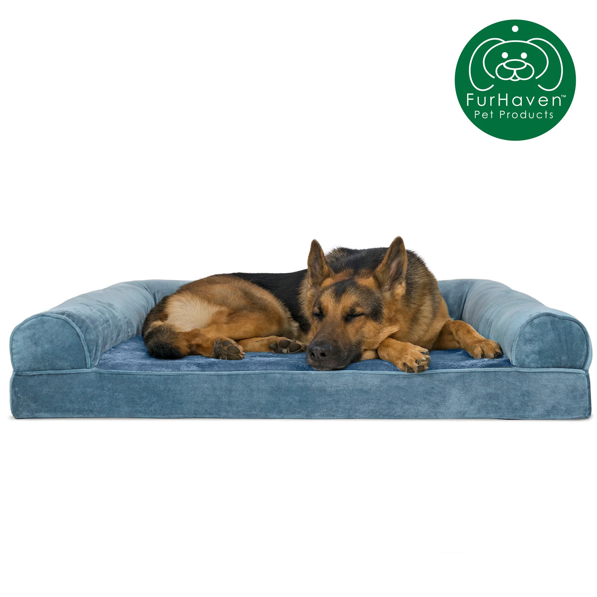 Faux Fur & Velvet Sofa-Style Couch Pet Bed - Image 18
