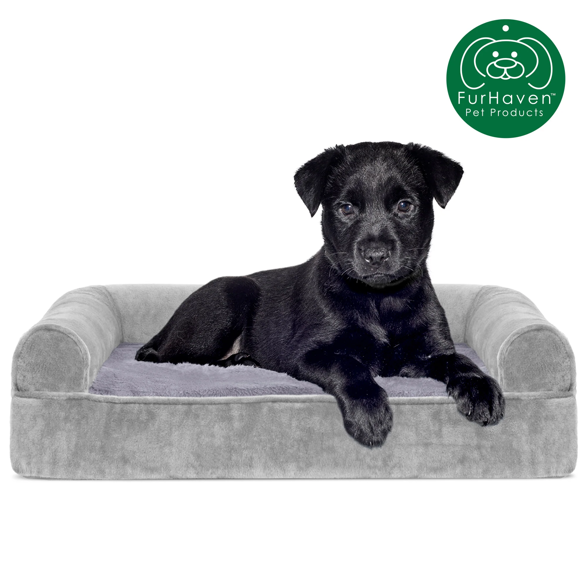 Faux Fur & Velvet Sofa-Style Couch Pet Bed - Image 19