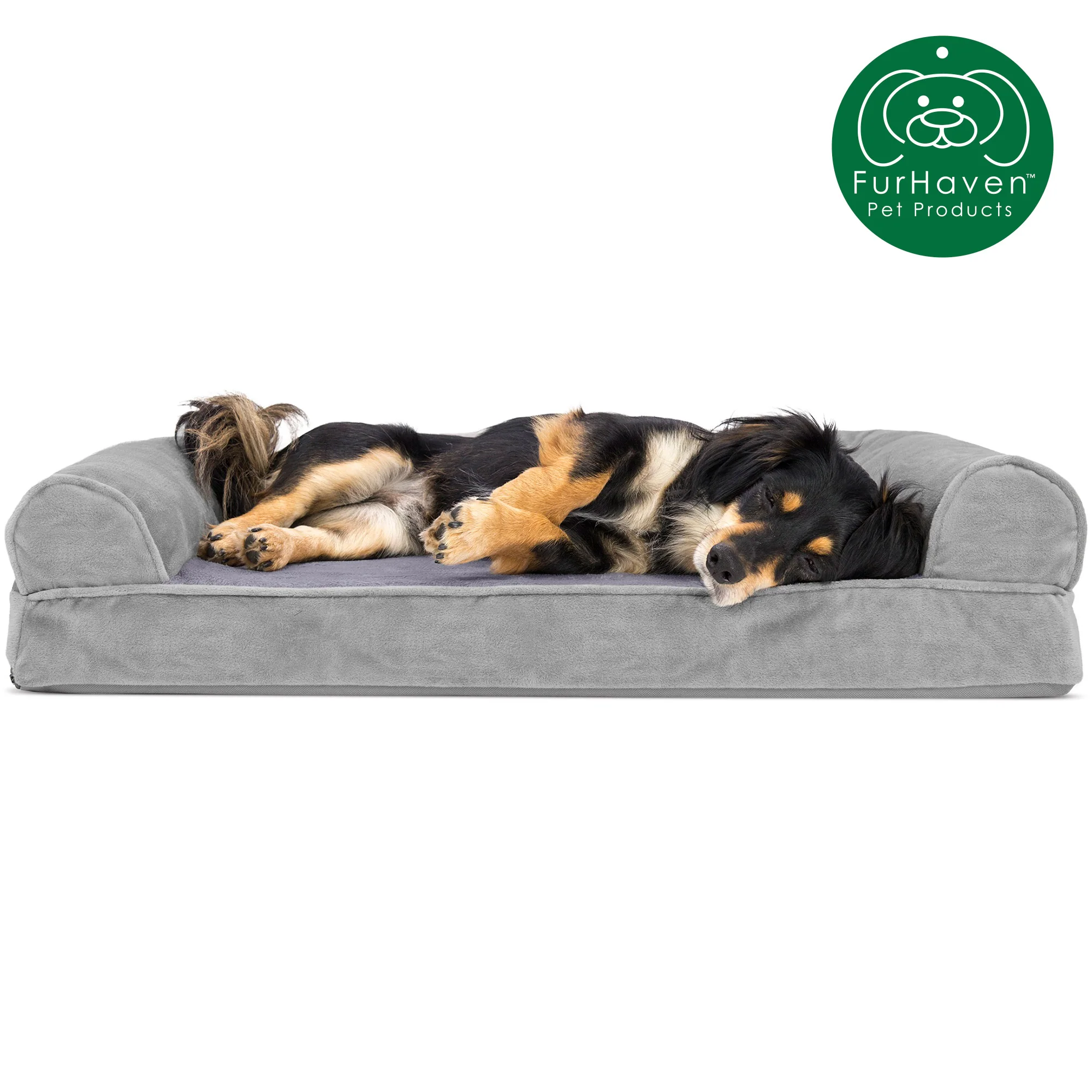 Faux Fur & Velvet Sofa-Style Couch Pet Bed - Image 20