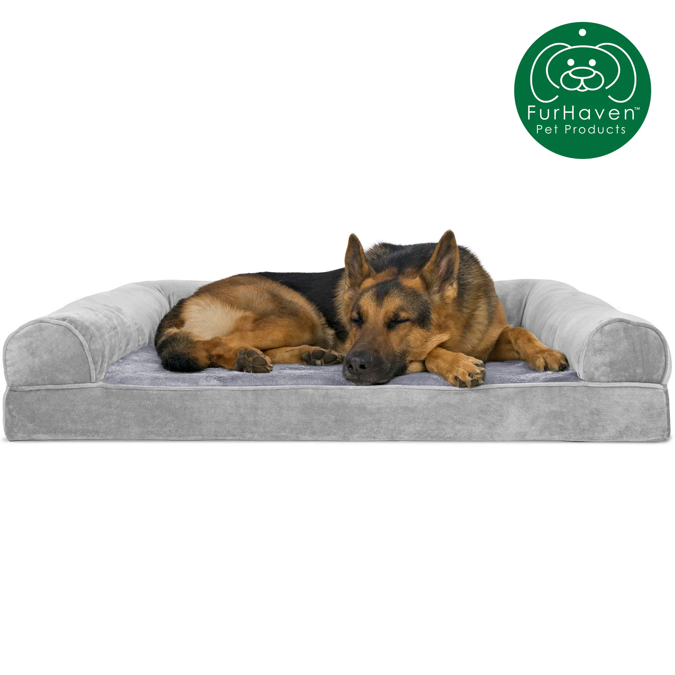 Faux Fur & Velvet Sofa-Style Couch Pet Bed - Image 21