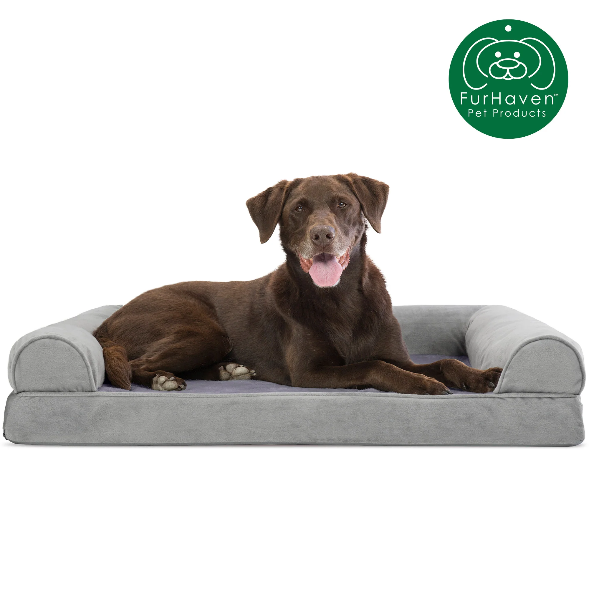Faux Fur & Velvet Sofa-Style Couch Pet Bed - Image 23