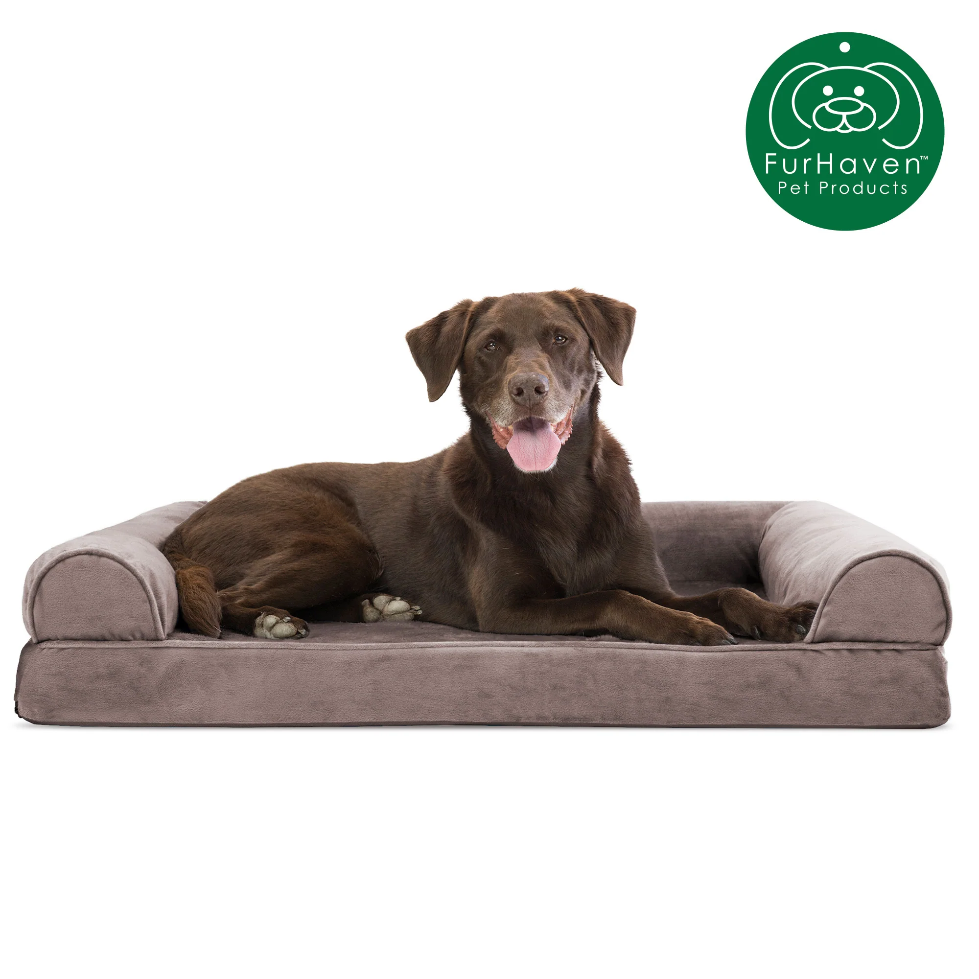 Faux Fur & Velvet Sofa-Style Couch Pet Bed - Image 6