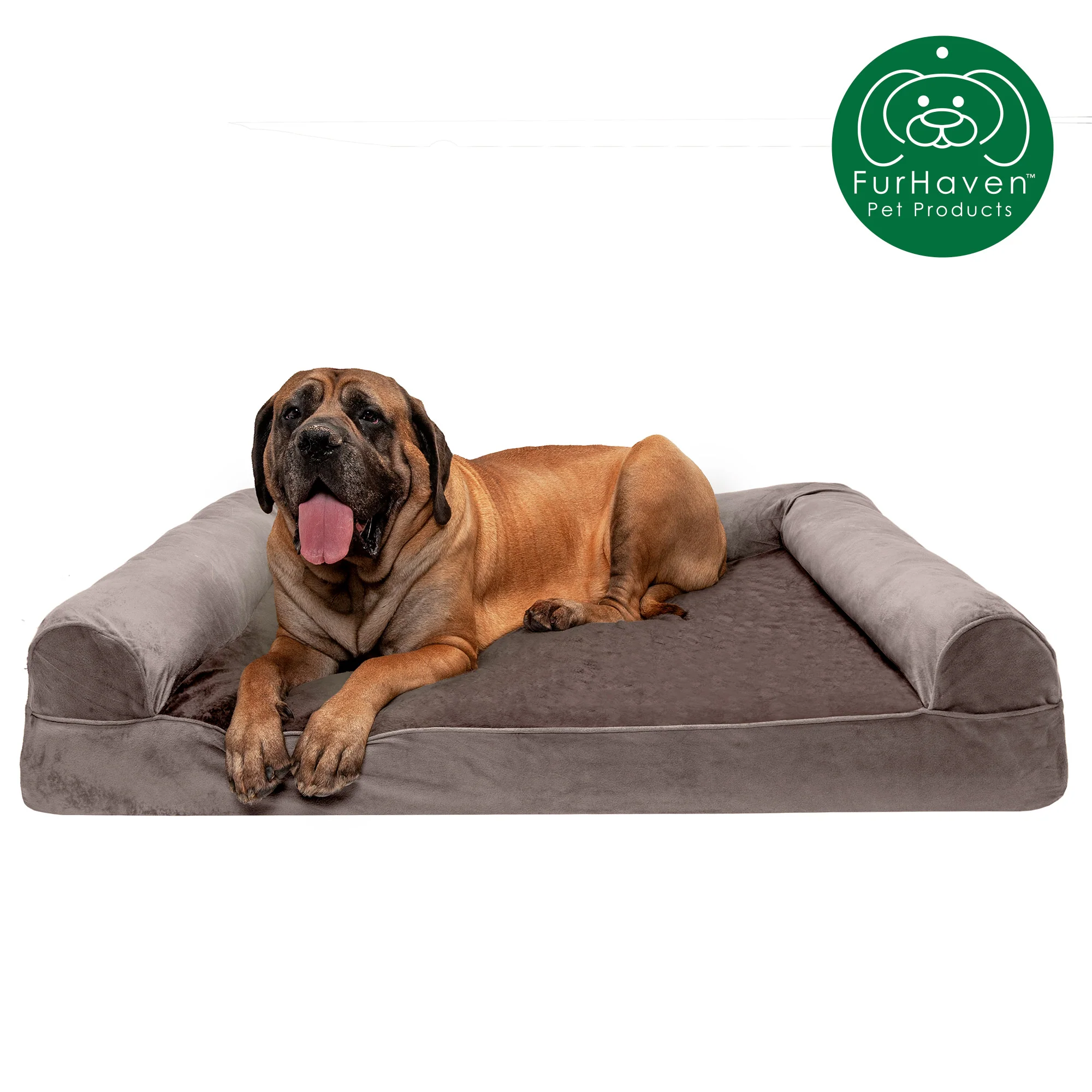 Faux Fur & Velvet Sofa-Style Couch Pet Bed - Image 7