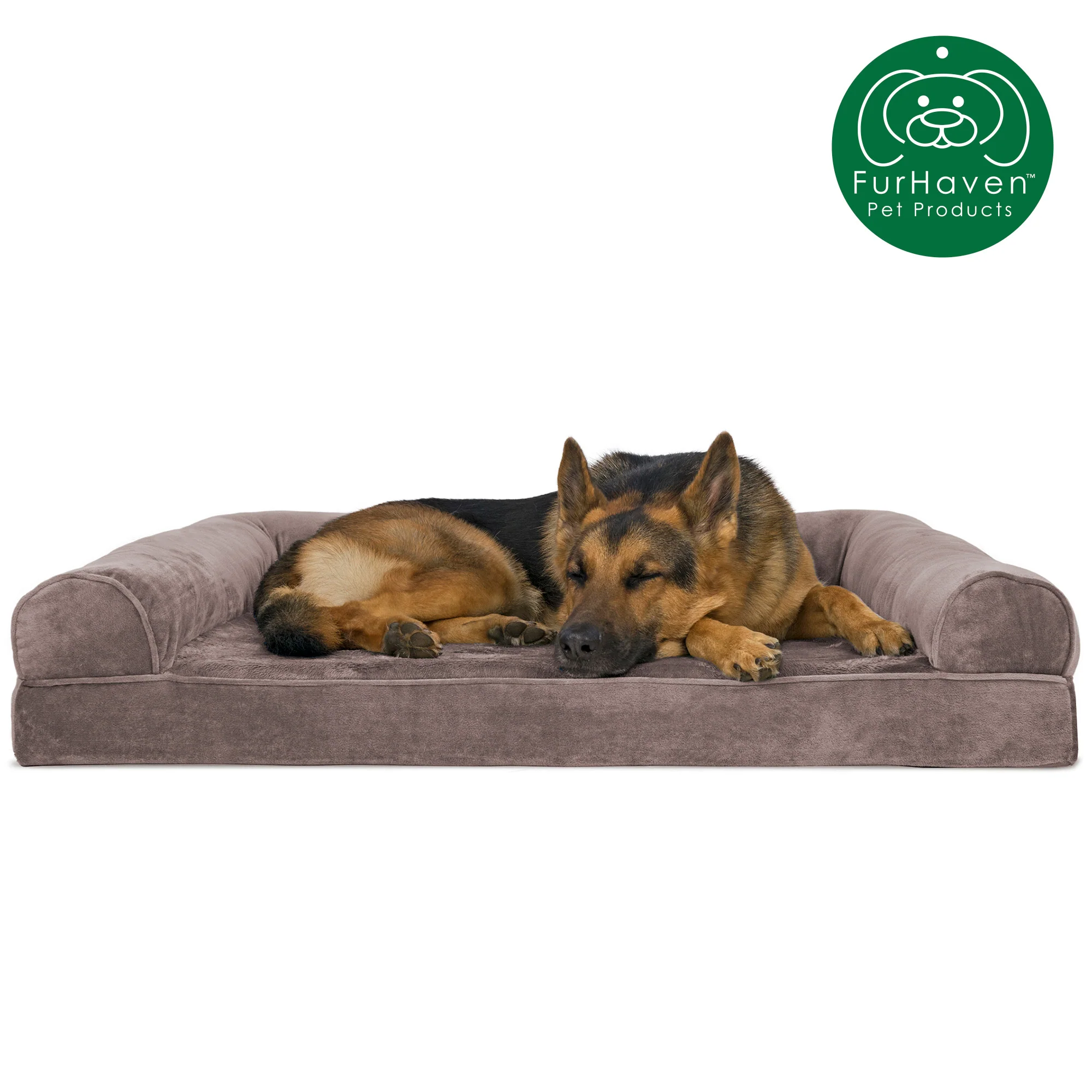 Faux Fur & Velvet Sofa-Style Couch Pet Bed - Image 8